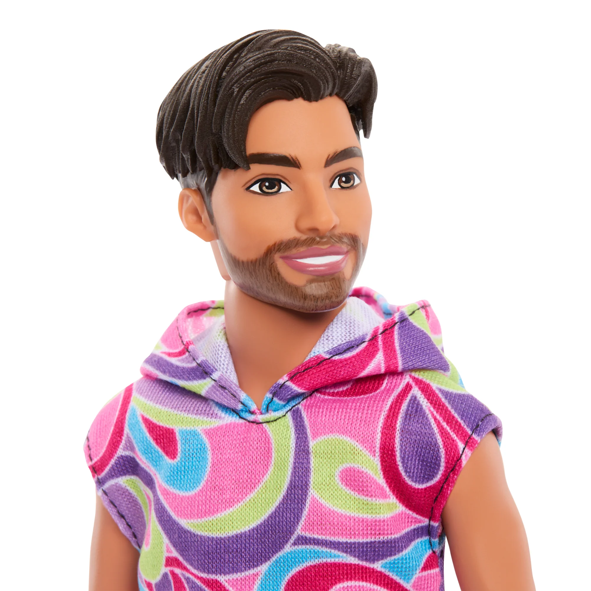 Barbie Fashionista Boneco Ken Camisa Colorida e Short Roxo - Image 4