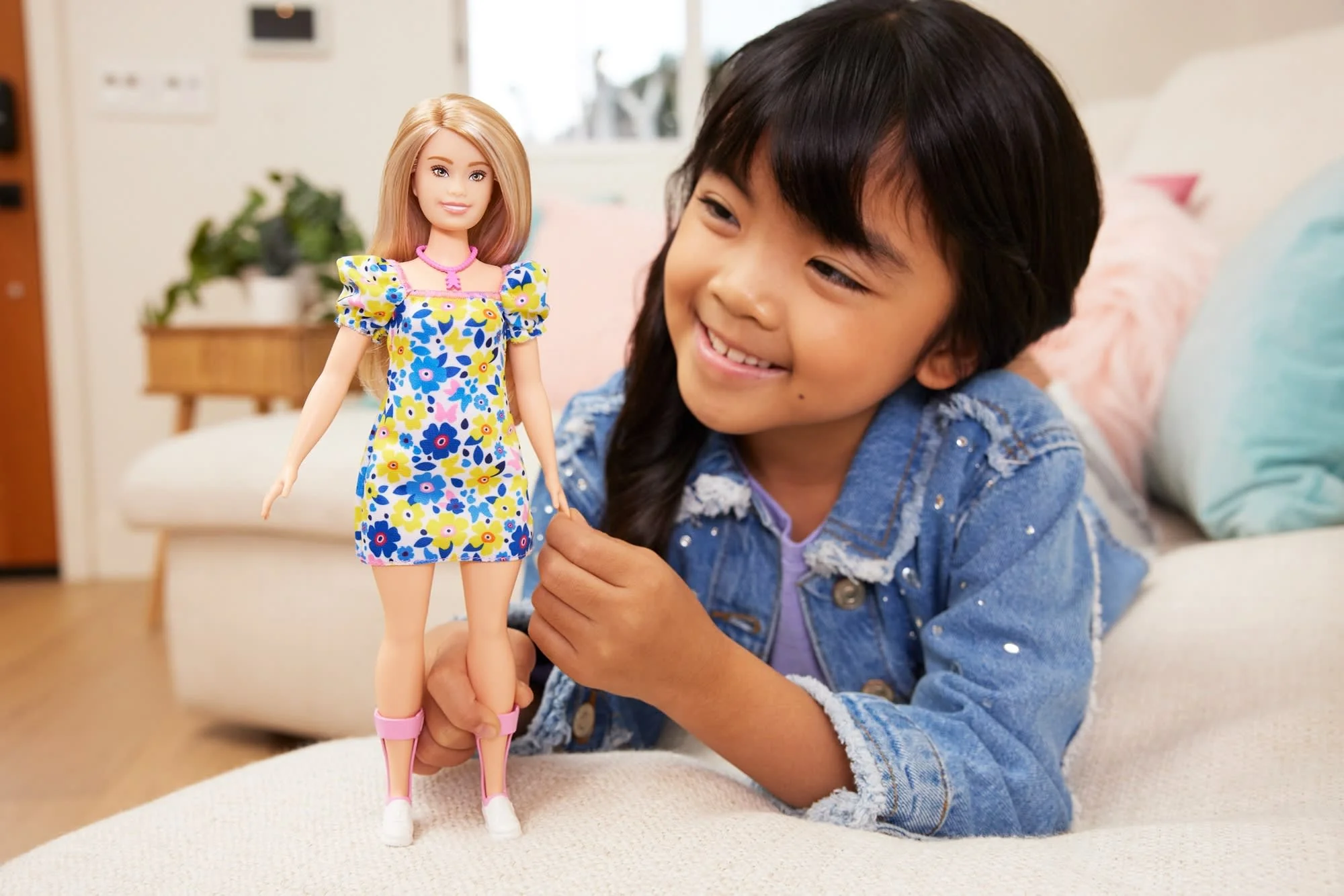 Barbie Fashionistas Doll #208, Barbie Doll With Down Syndrome Wearing Floral Dress - Image 2