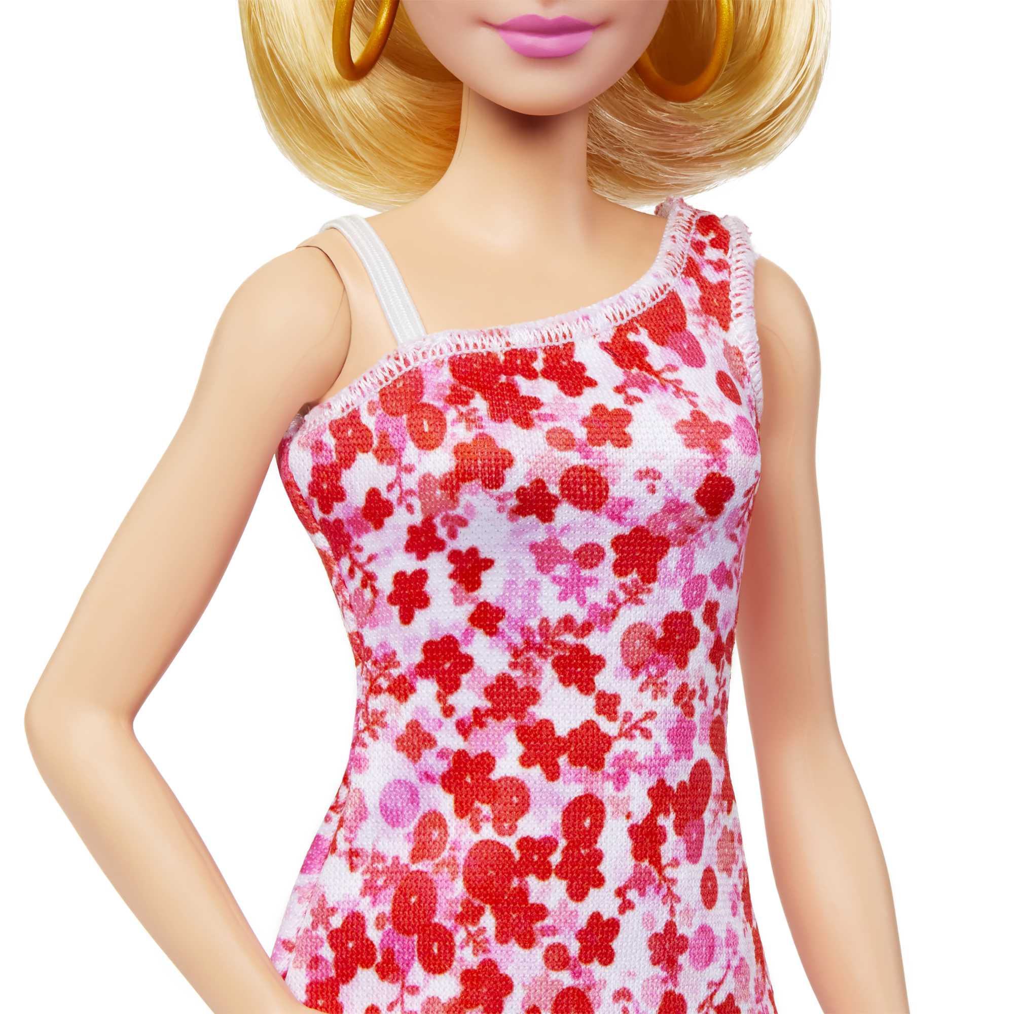 Barbie Fashionistas Doll #205 With Blond Ponytail And Floral Dress - Image 3
