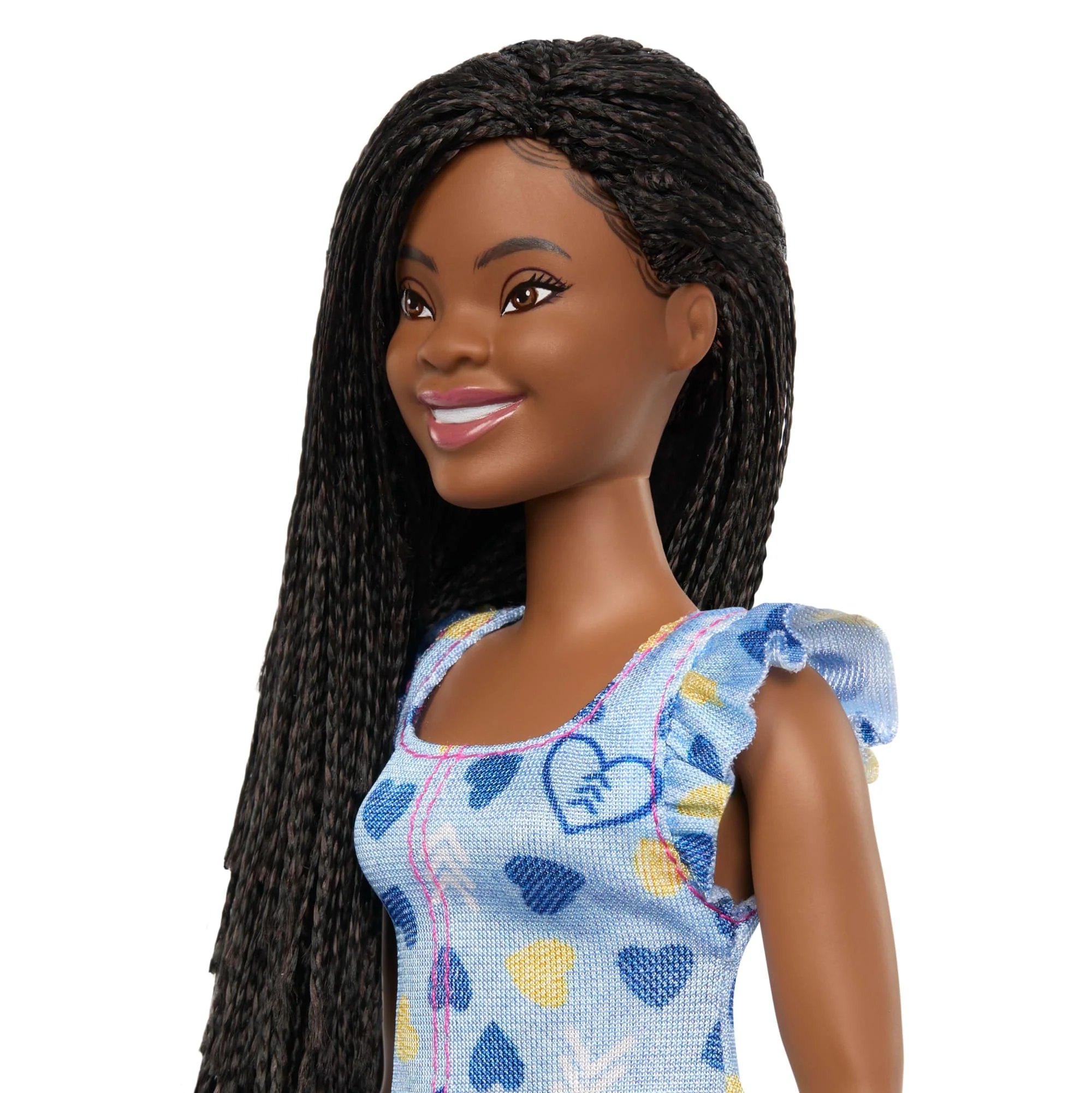 Barbie Fashionistas Doll #229, Doll With Down Syndrome Wearing Heart-Print Dress, Created in Partnership With The National Down Syndrome Society - Image 4