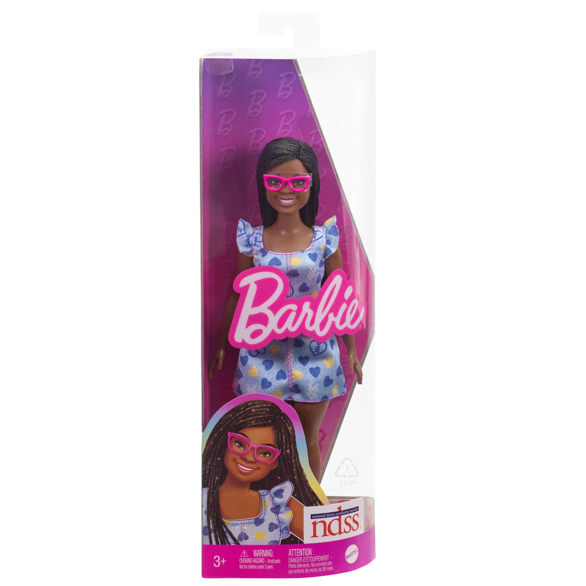 Barbie Fashionistas Doll #229, Doll With Down Syndrome Wearing Heart-Print Dress, Created in Partnership With The National Down Syndrome Society - Image 6
