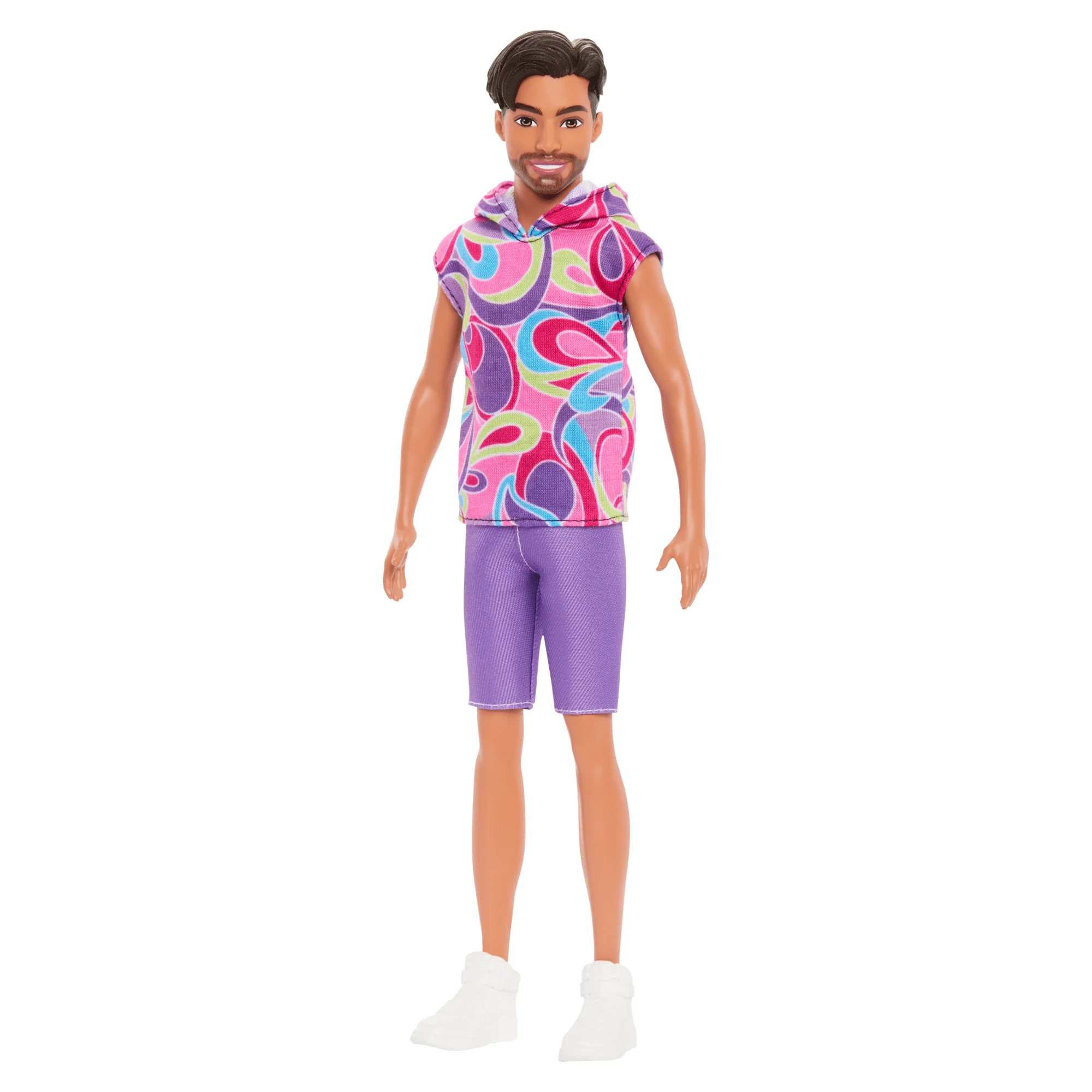 Barbie Fashionistas Ken Doll #227, Brunette Fashion Doll With Totally Hair-Inspired Look, 65th Anniversary - Image 3