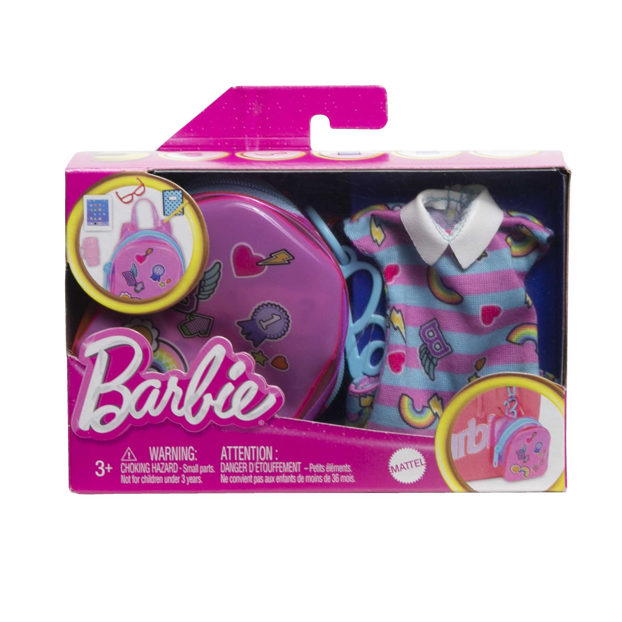 Barbie Clothes, Deluxe Bag With School Outfit And themed Accessories - Image 5