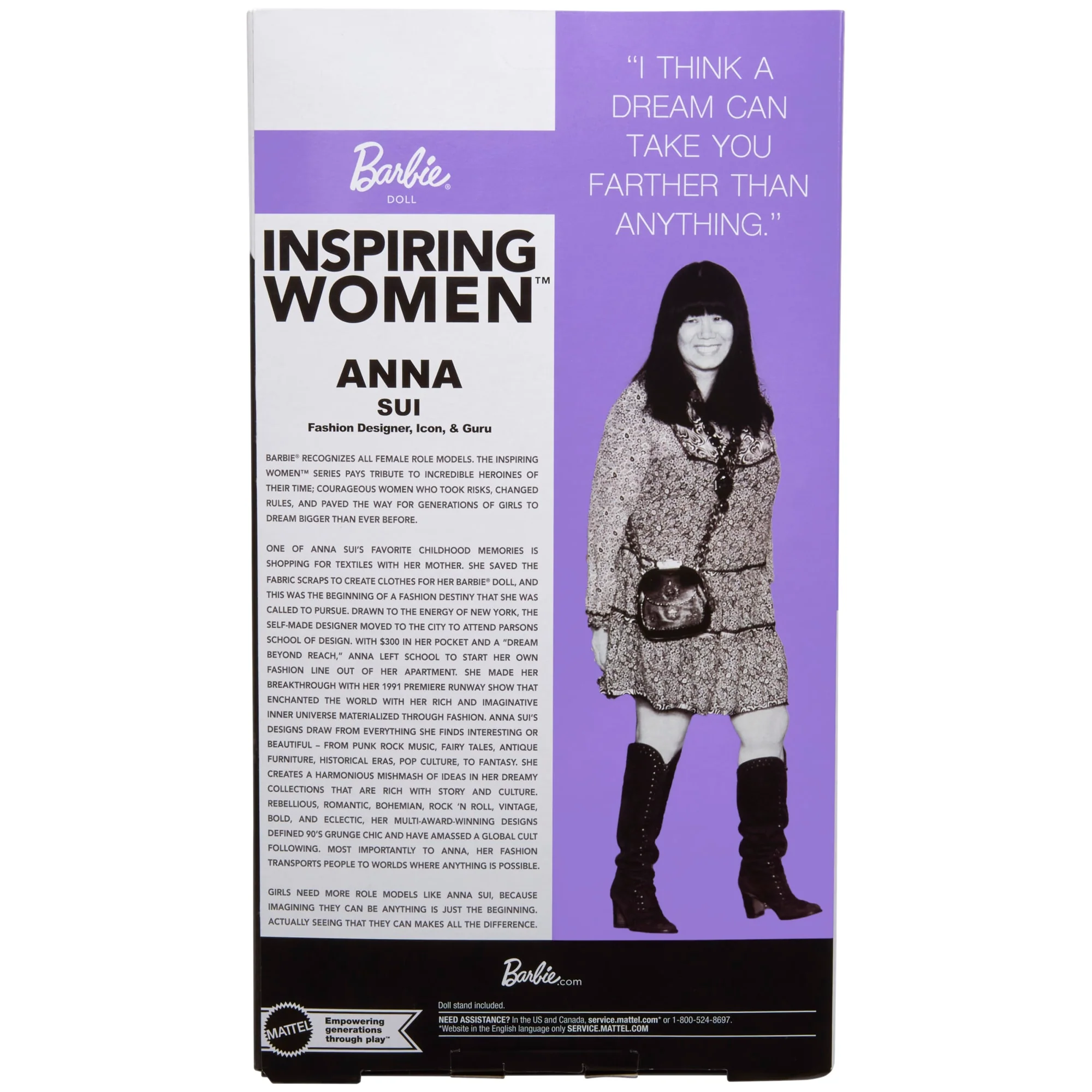 Barbie – Femmes Inspirantes – Poupée et Acc. – Anna Sui, Robe Noire - Image 6