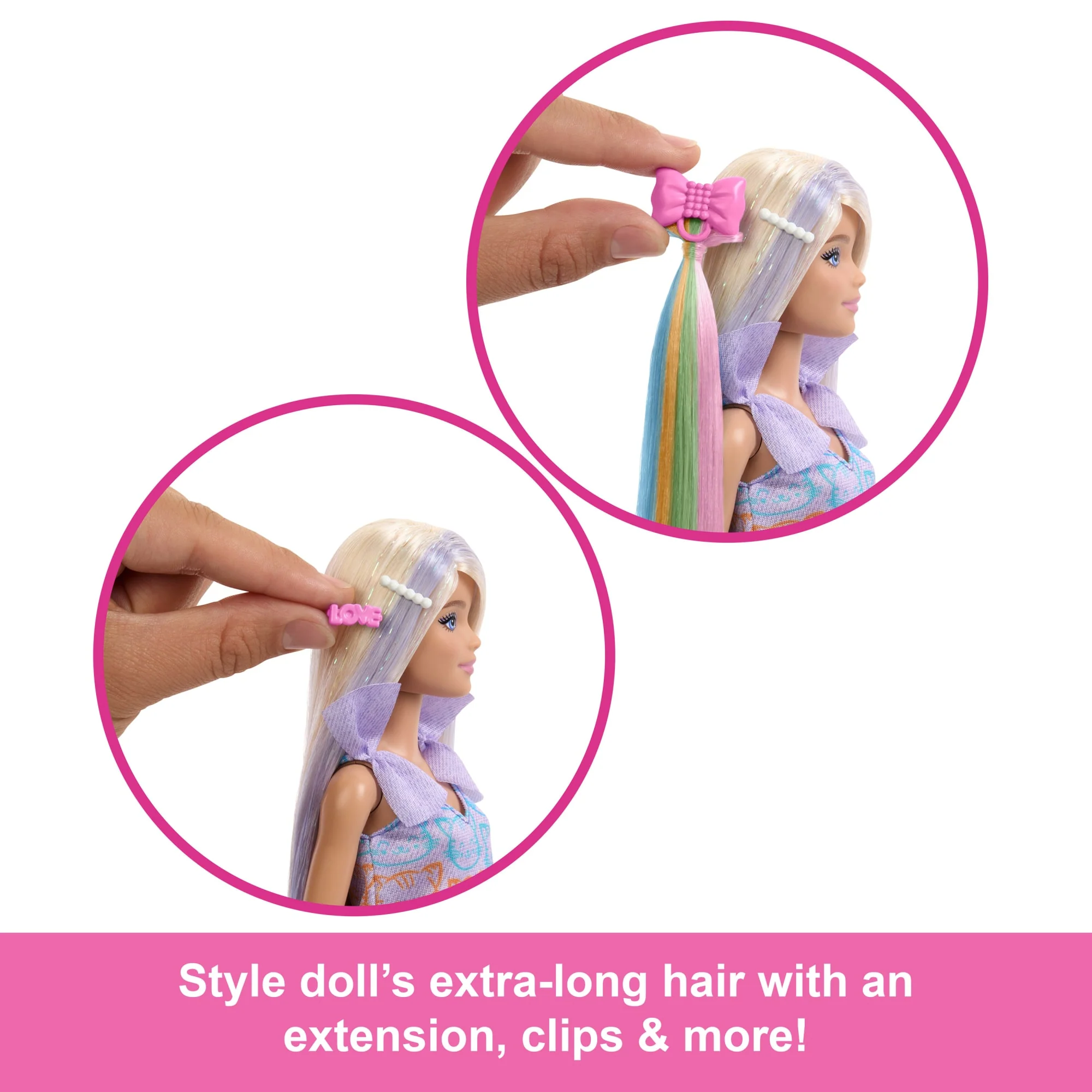 Barbie Fun & Fancy Doll & Accessories, Blonde Fashion Doll With Extra-Long Hair & 2 Looks - Image 5