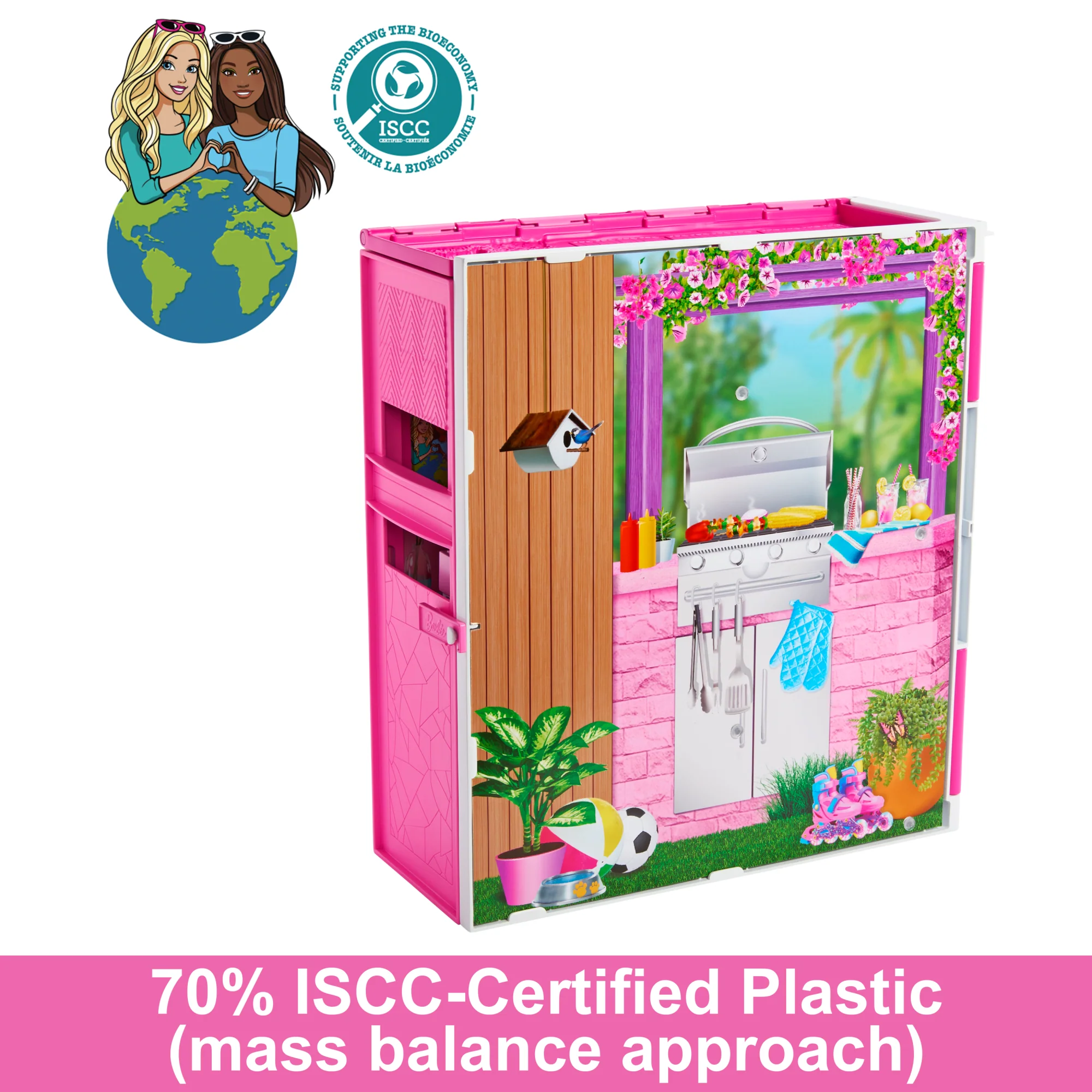 Barbie Getaway Doll House With Barbie Doll, 4 Play Areas And 11 Decor Accessories - Image 3