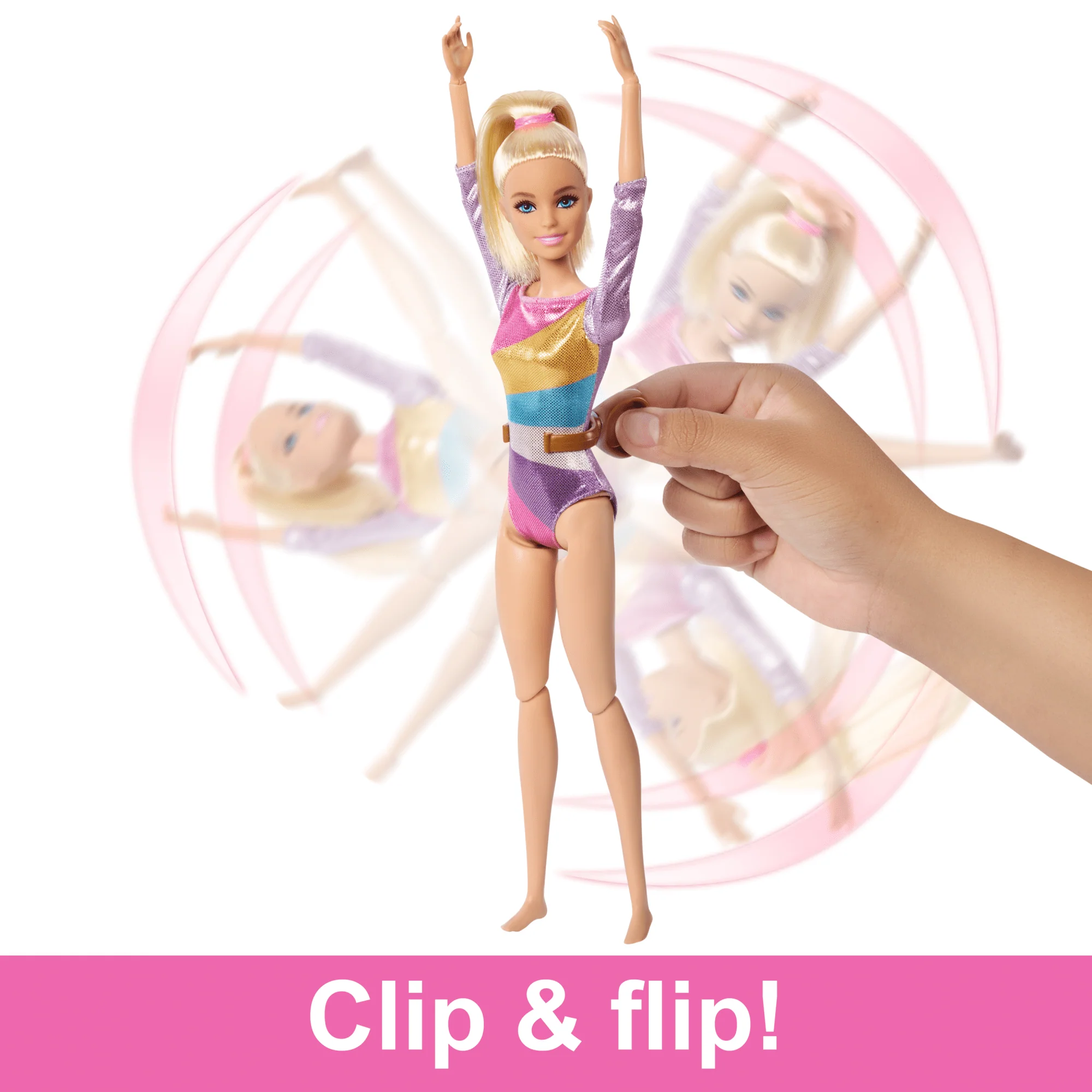 Barbie Gymnastics Playset With Blonde Fashion Doll, Balance Beam, 10+ Accessories & Flip Feature - Image 3