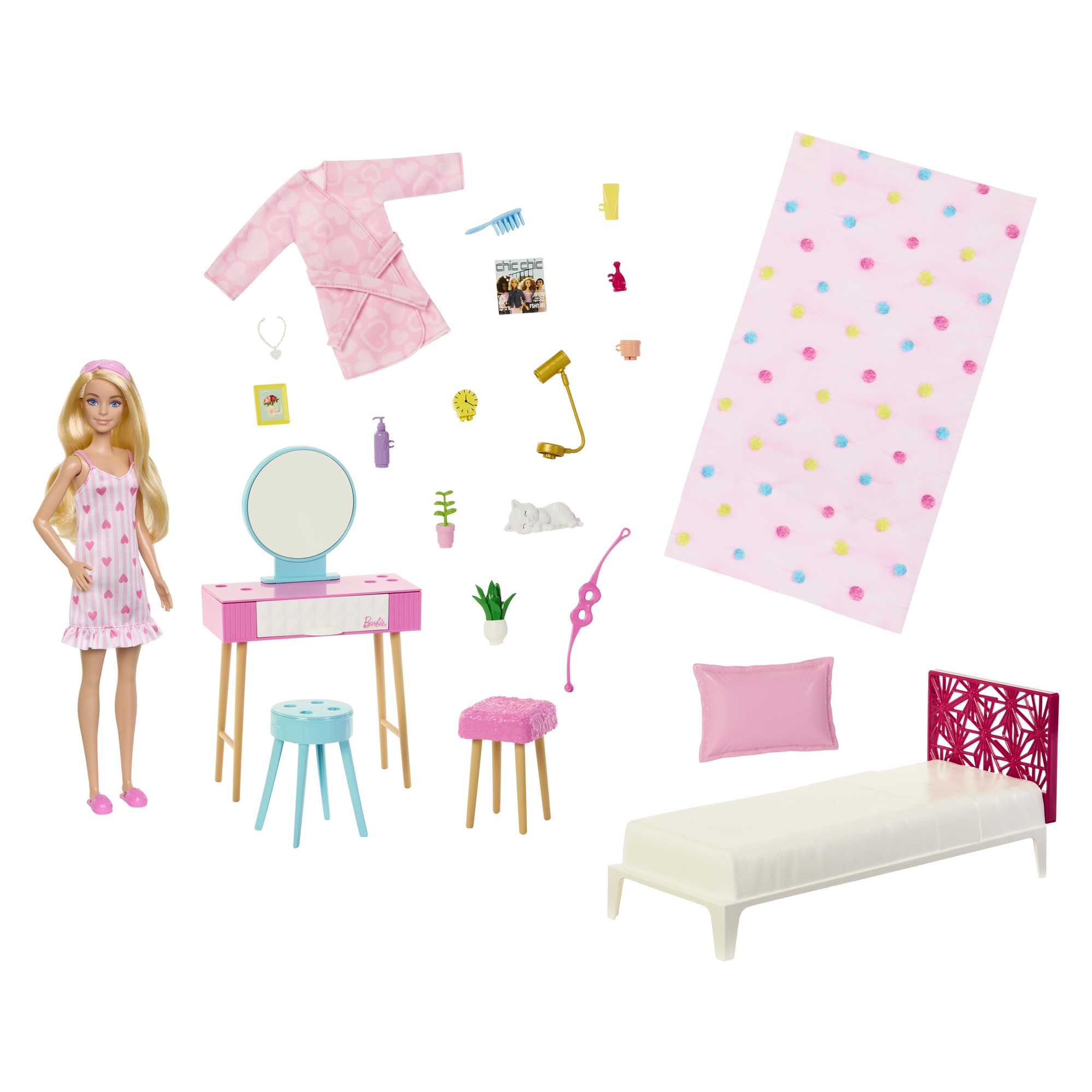 Barbie La Chambre de Barbie Coffret Poupée, Meubles et Accessoires - Image 3