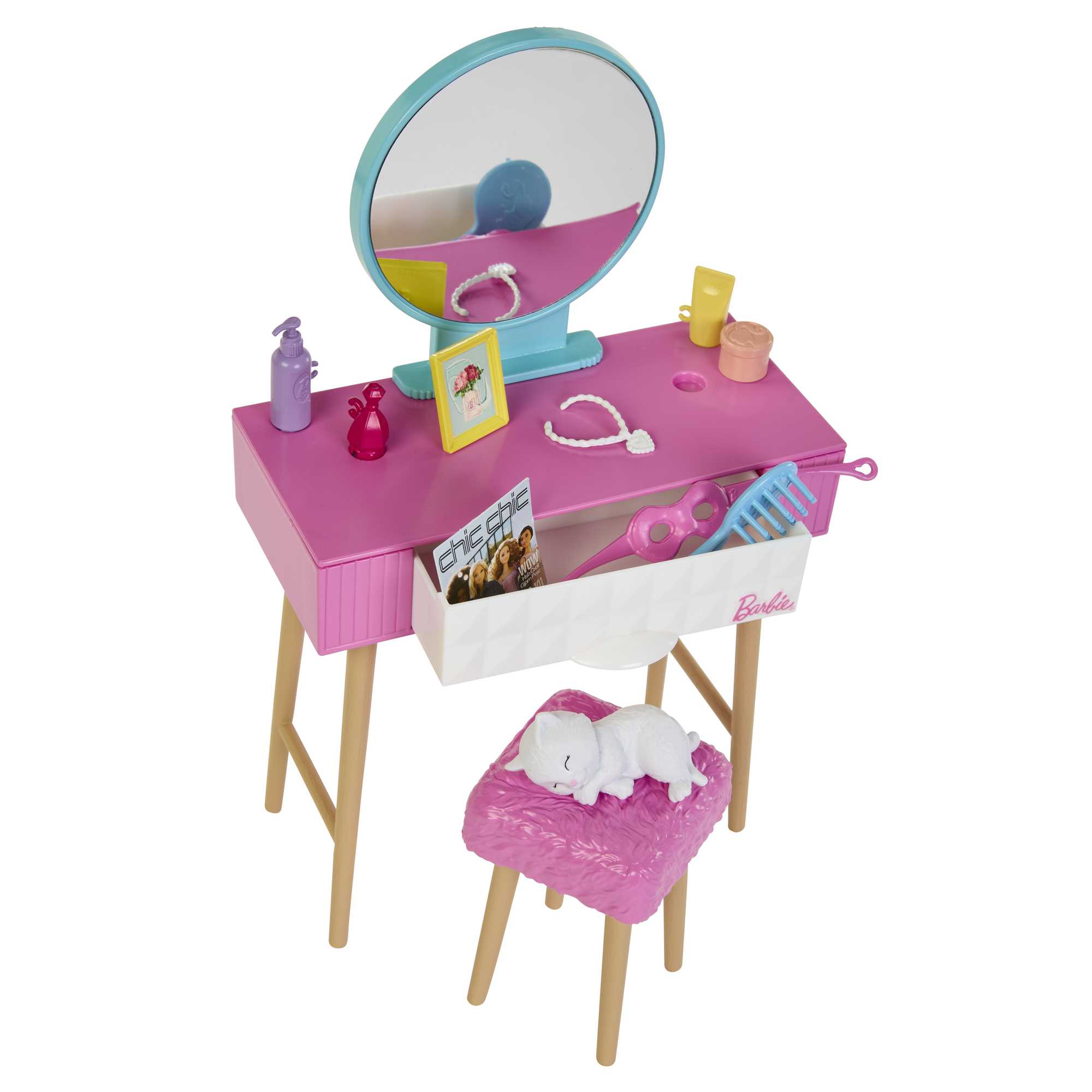 Barbie La Chambre de Barbie Coffret Poupée, Meubles et Accessoires - Image 5