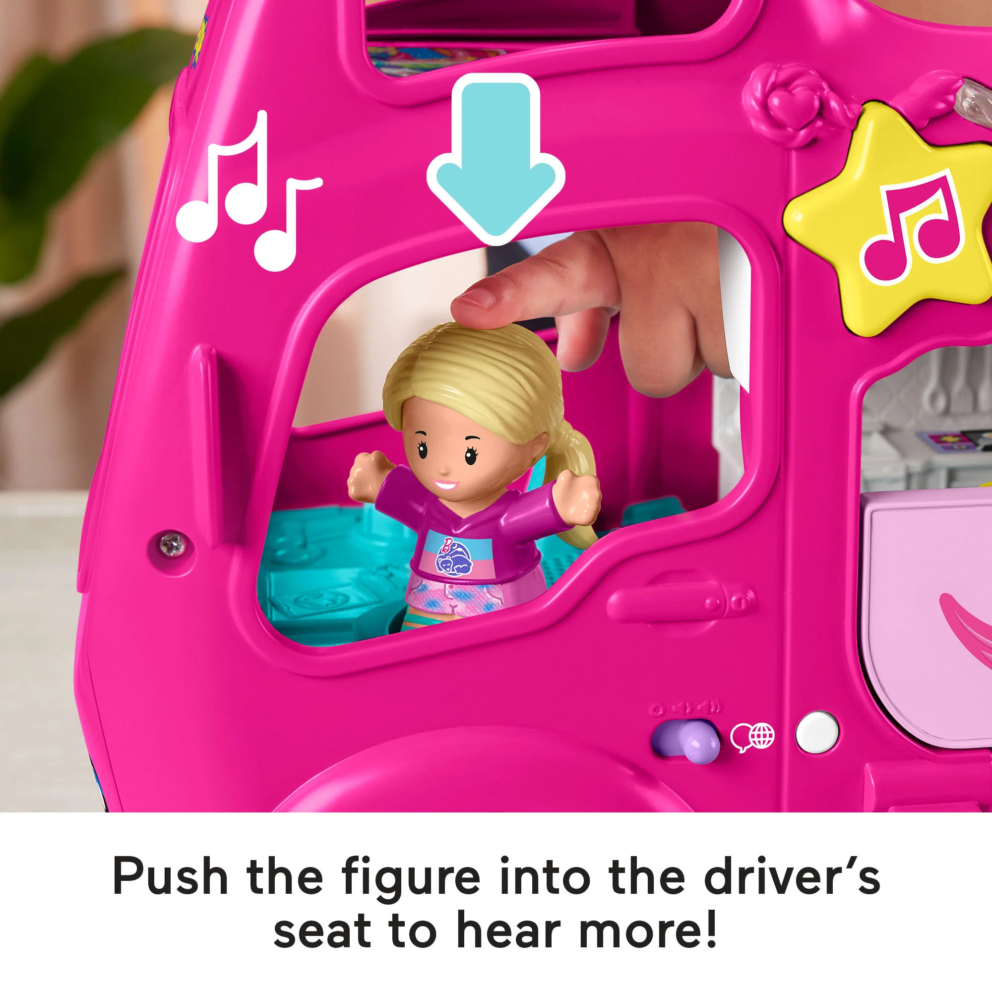 Fisher-Price Little People Barbie Little Dreamcamper Rv Playset With Music Lights & 2 Figures, Multilanguage Version - Image 5