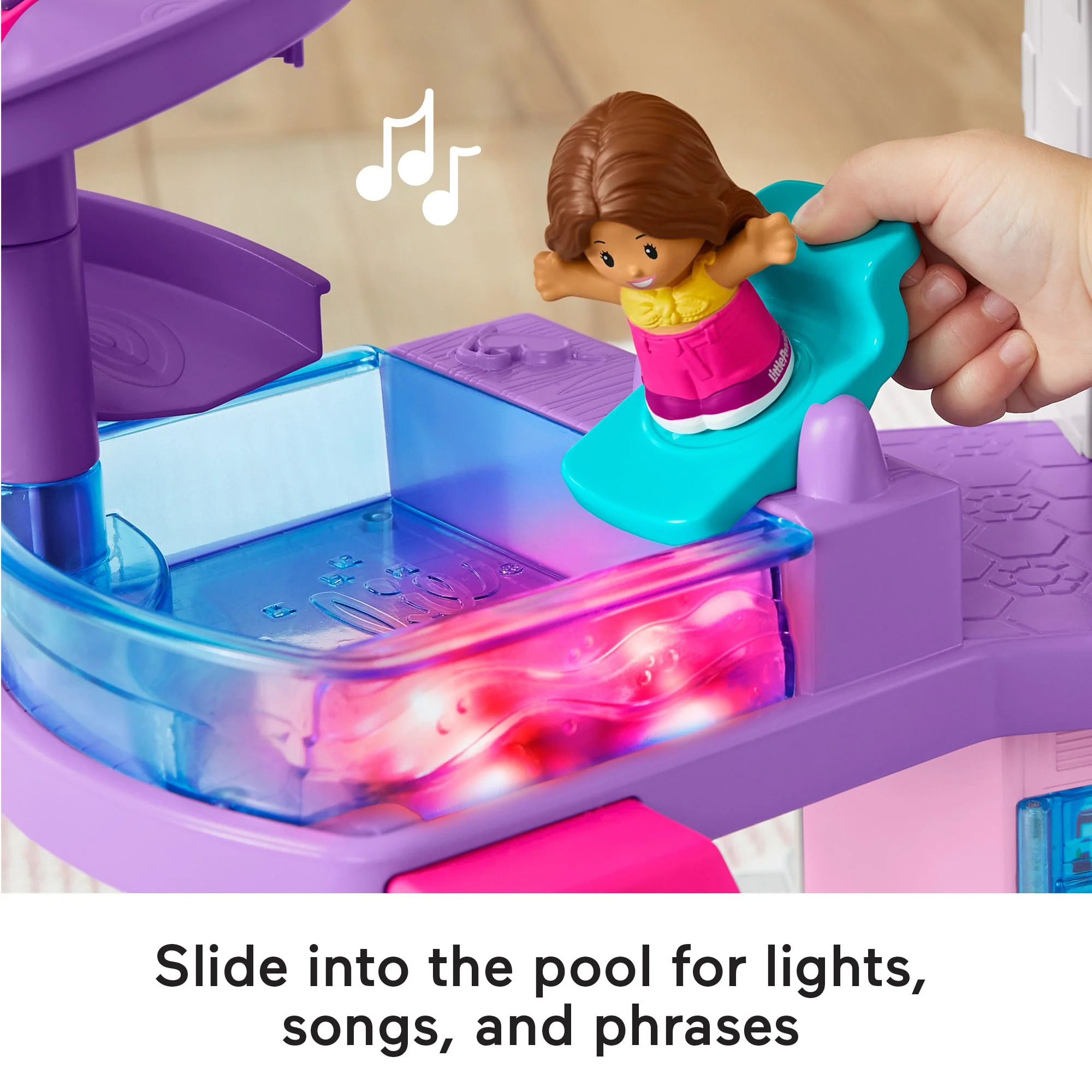 Fisher-Price Little People Barbie Little Dreamhouse Toddler Playset With Music & Lights, 7 Pieces - Image 4