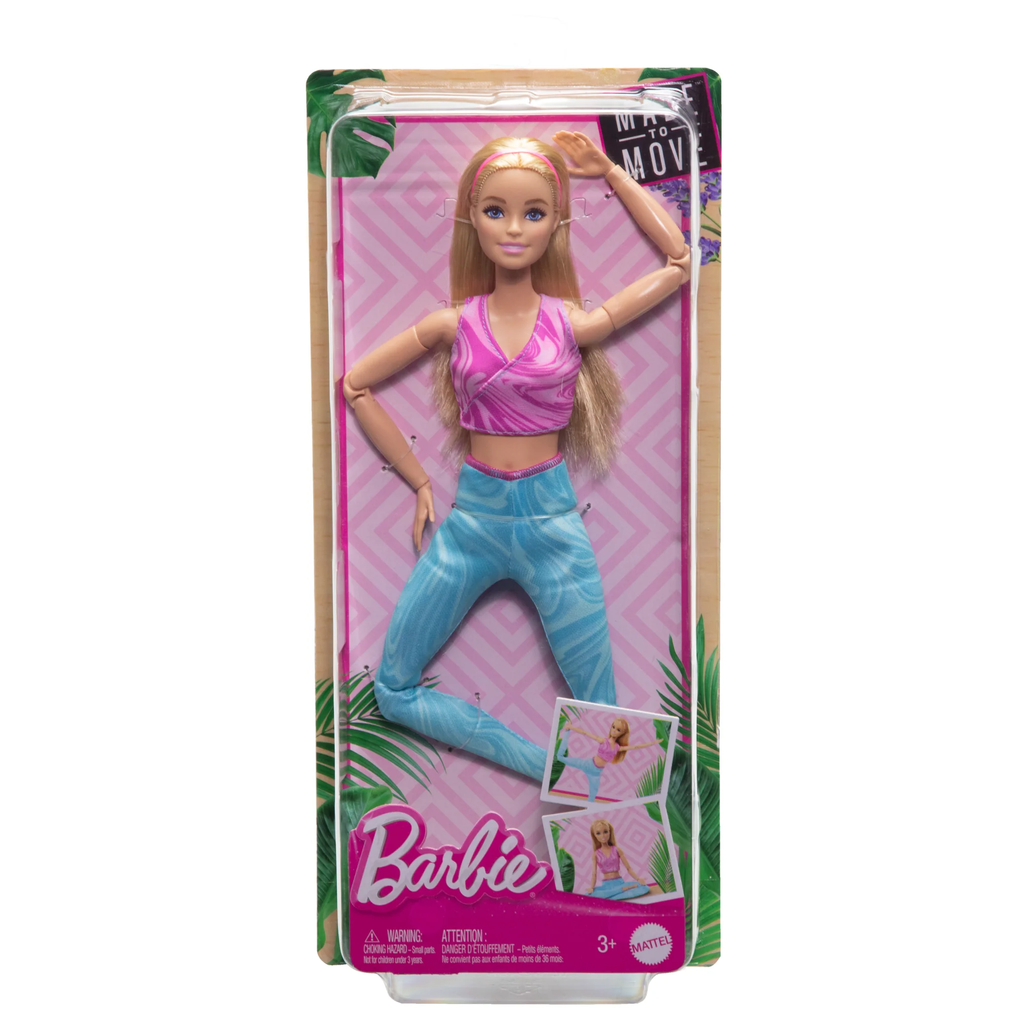 Barbie Made To Move Fashion Doll, Blonde Wearing Removable Sports Top & Pants, 22 Bendable “Joints” - Image 6