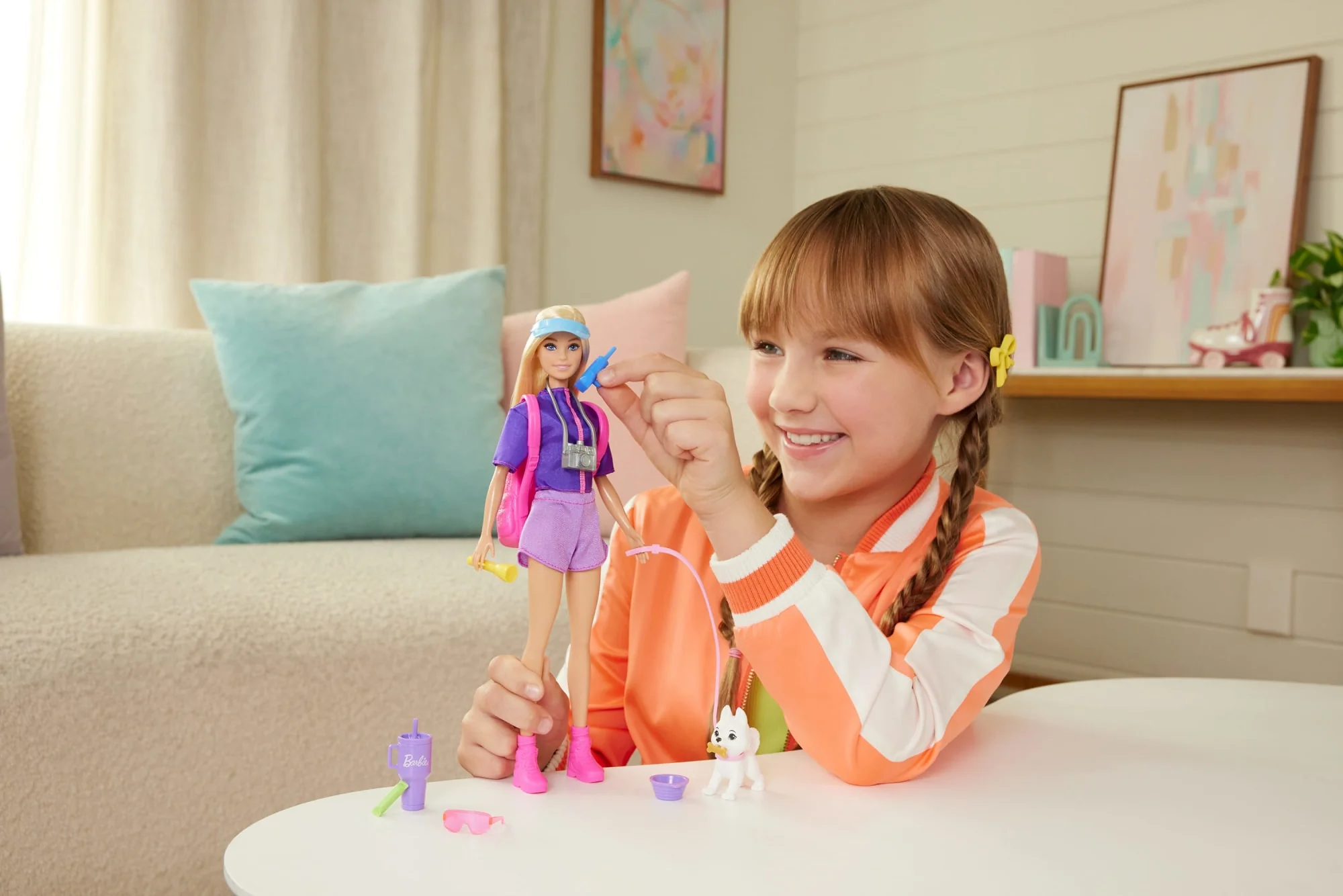 Barbie “Malibu” Outdoor Adventures Fashion Doll With 10+ Camping-Themed Accessories Including Pet - Image 2