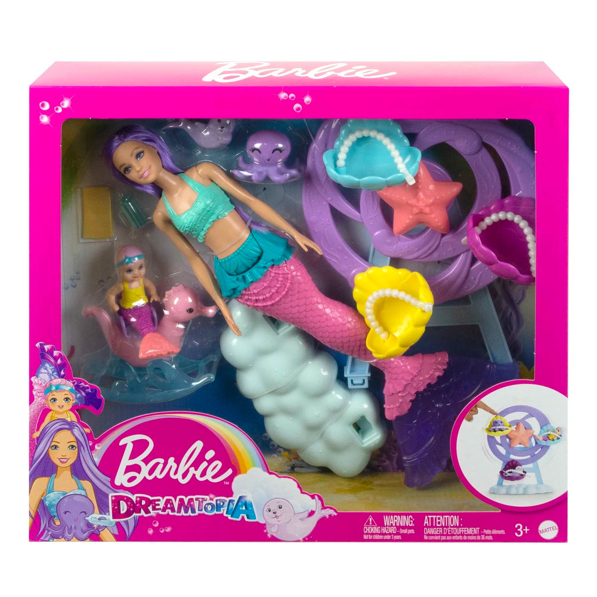 Barbie Mermaid Doll, Nurturing Playset With Merbaby, Octopus And Seal - Image 6