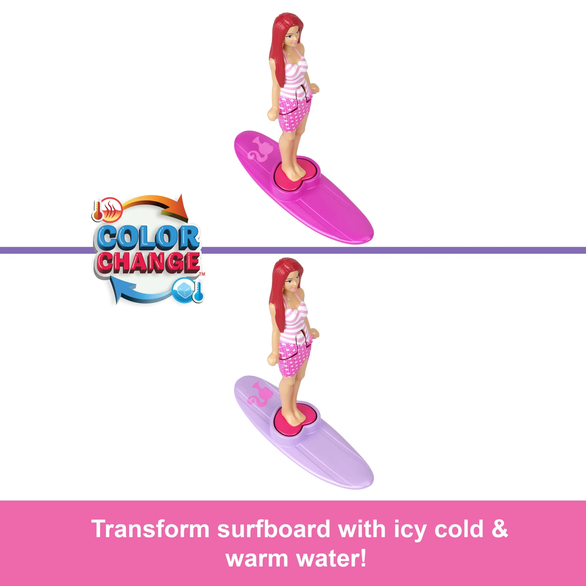 Barbie Mini Barbieland Doll & Vehicle Set With 1.5-inch Doll & Beach Convertible With Color-Change - Image 3