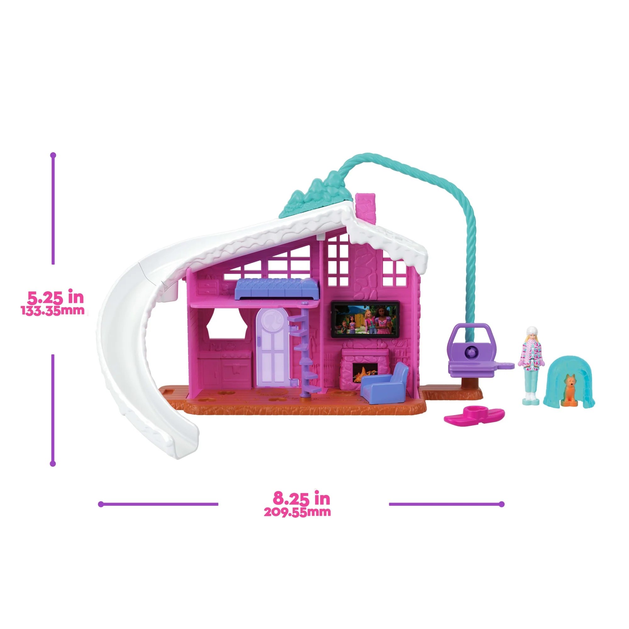 Barbie Mini Barbie Land Doll & House Set, 1.5-Inch Doll, Furniture & Accessories - Image 4