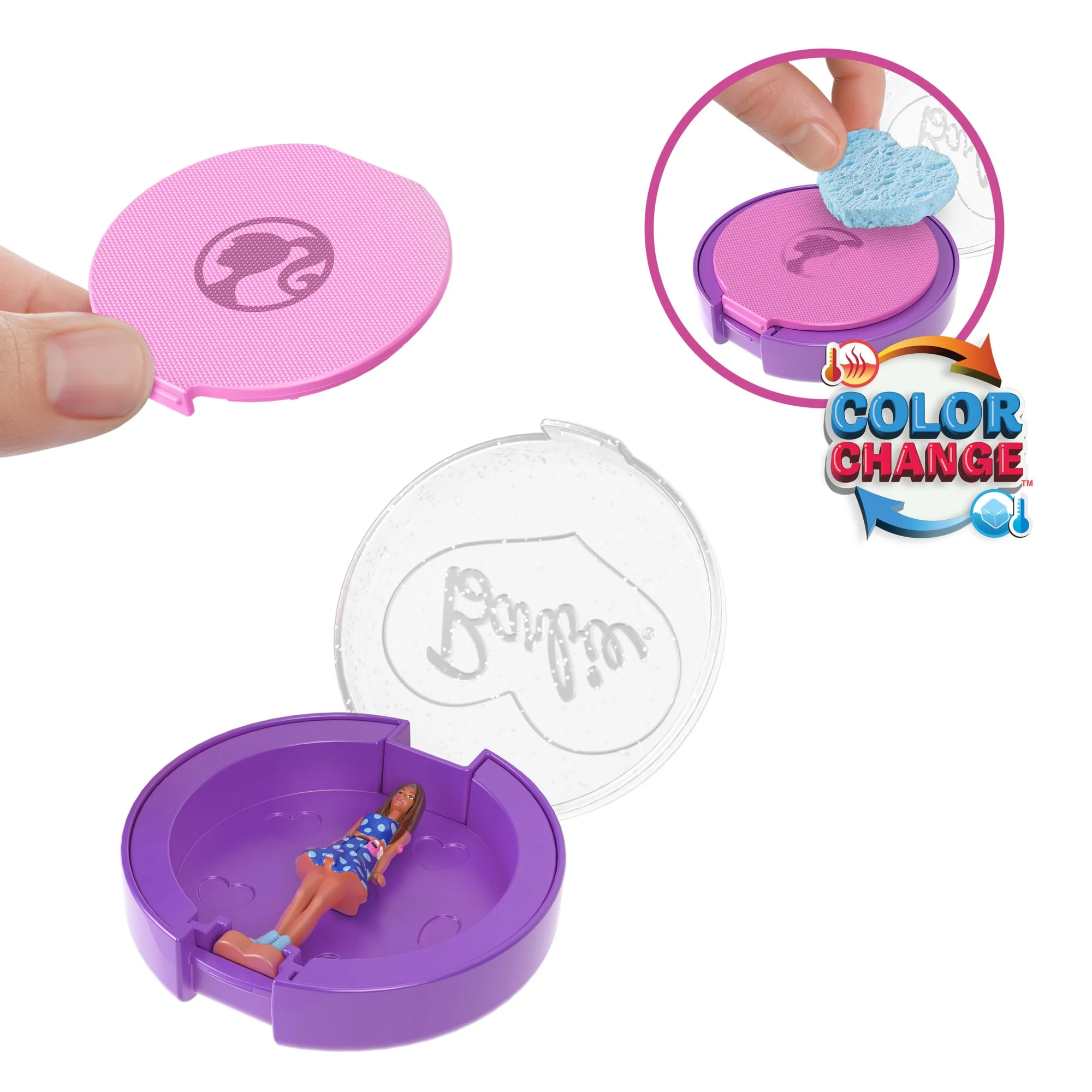 Barbie Mini Barbie Land Fashionistas Dolls, 1.5-Inch Dolls in Perfume Compact, Surprise Reveal - Image 3