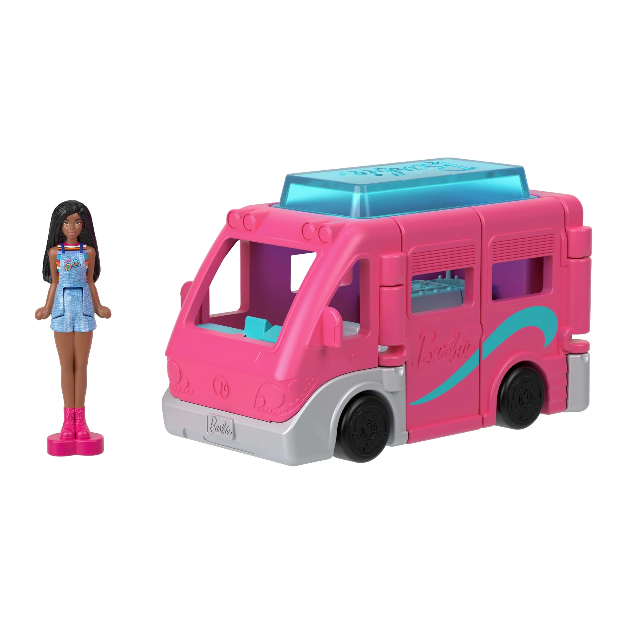 Barbie Mini Barbieland 4-Pack Doll & Vehicle Set, 4 1.5-Inch Dolls &  4 Iconic Toy Vehicles - Image 5