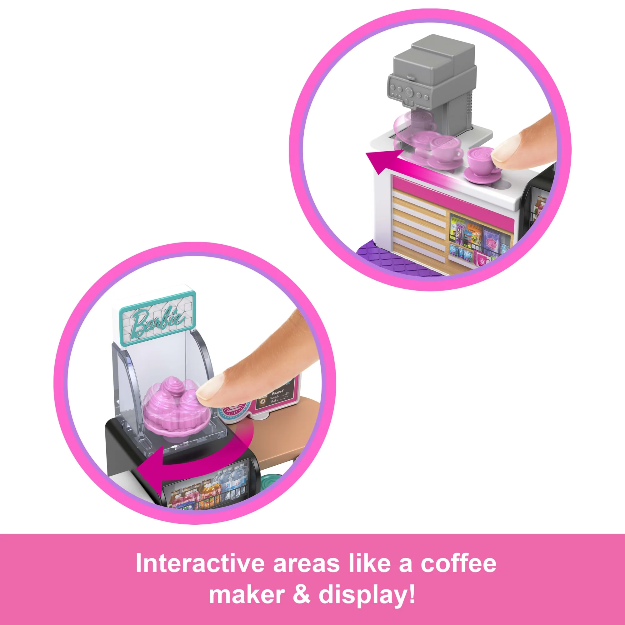 Barbie Mini Barbieland Collectible Bakery Playset With 1.5-inch Barbie Doll, interactive Play Areas For Storytelling Fun - Image 3