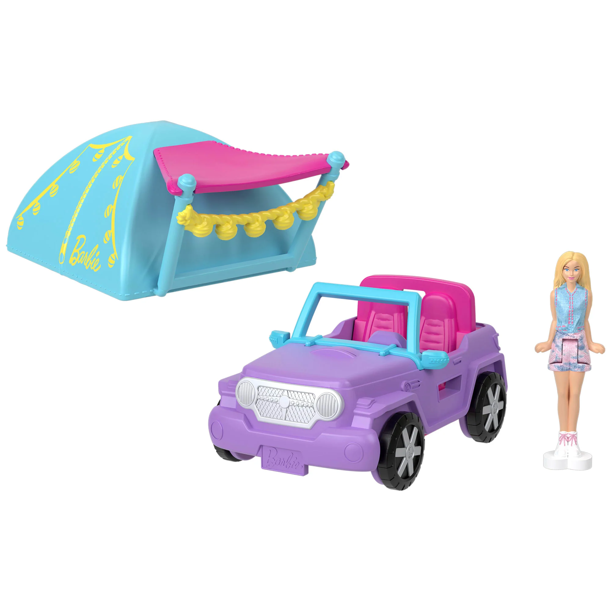 Barbie Mini Barbieland Dreamhouse & 2-Vehicle Playset With 5 1.5-inch Dolls, Furniture & Accessories - Image 3