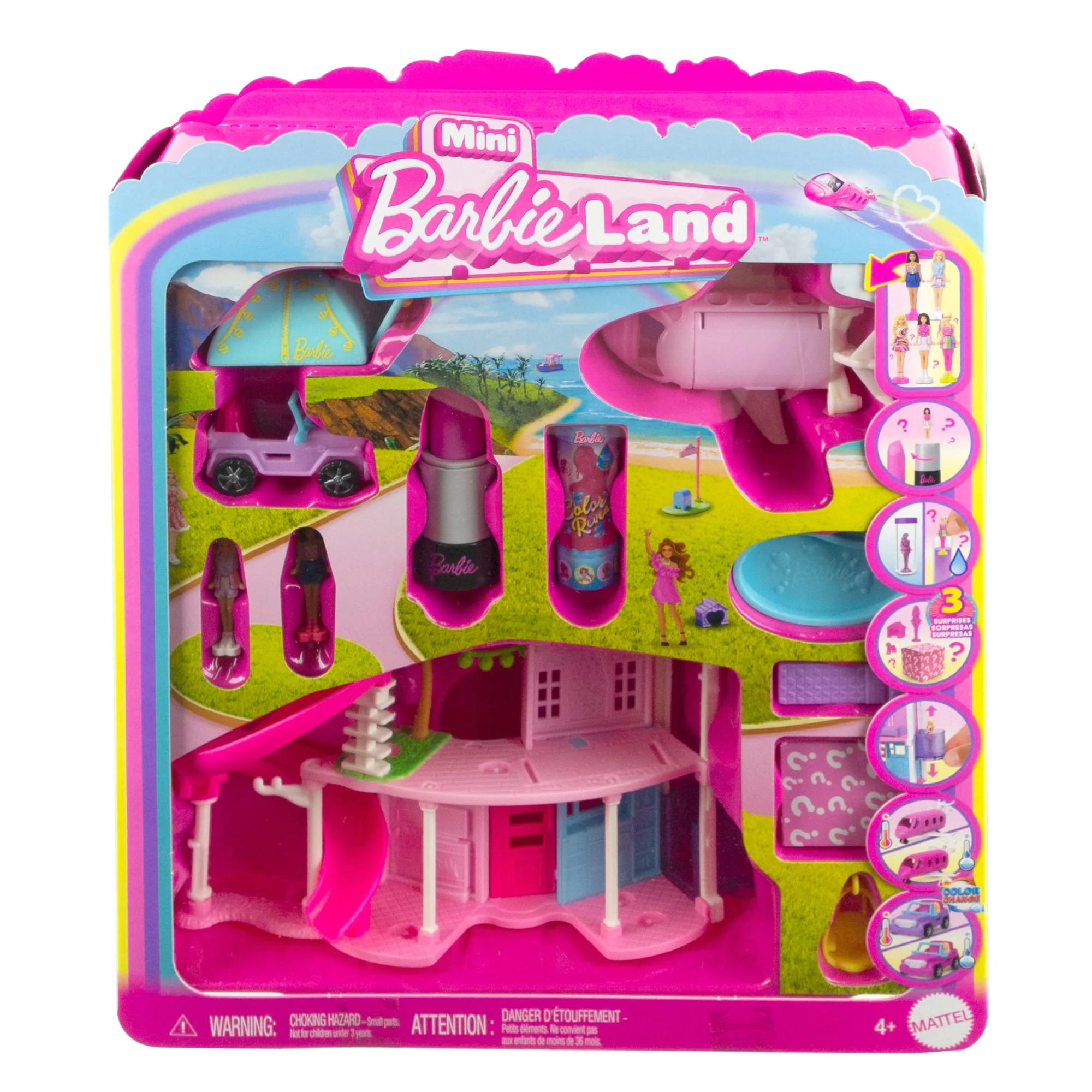 Barbie Mini Barbieland Dreamhouse & 2-Vehicle Playset With 5 1.5-inch Dolls, Furniture & Accessories - Image 6