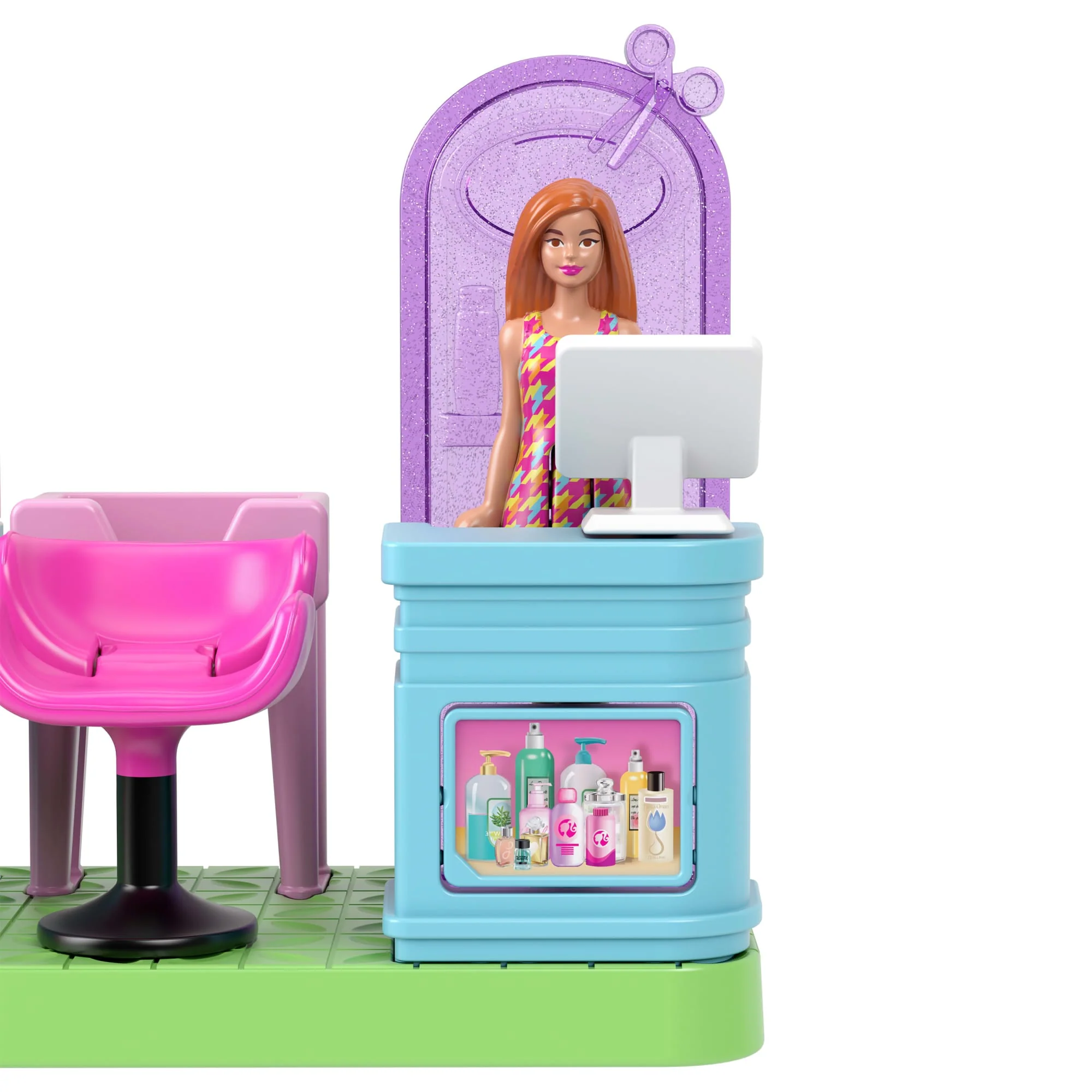 Barbie Mini Barbieland  Poupée et Coffret de Jeu Salon de Coiffure - Image 4