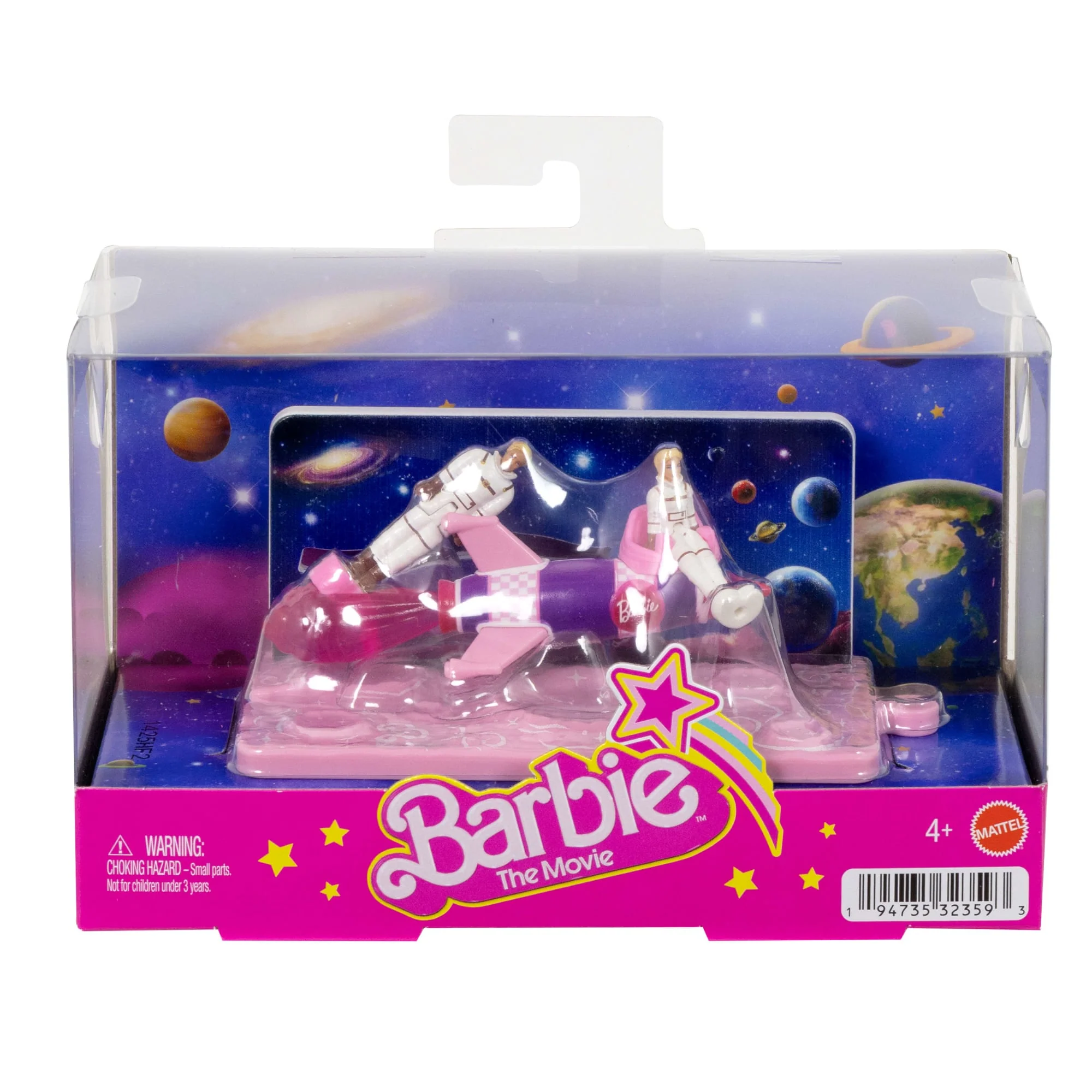 Barbie Mini BarbieLand Vehículo para Muñecas La Película Barbie y Ken en Cohete Espacial - Image 4