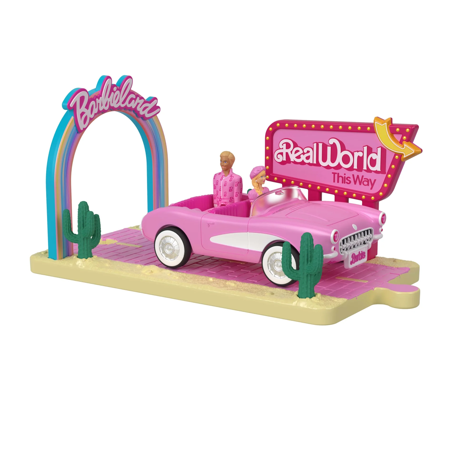 Barbie Mini BarbieLand Vehículo para Muñecas La Película Barbie y Ken "Mundo Real" - Image 2