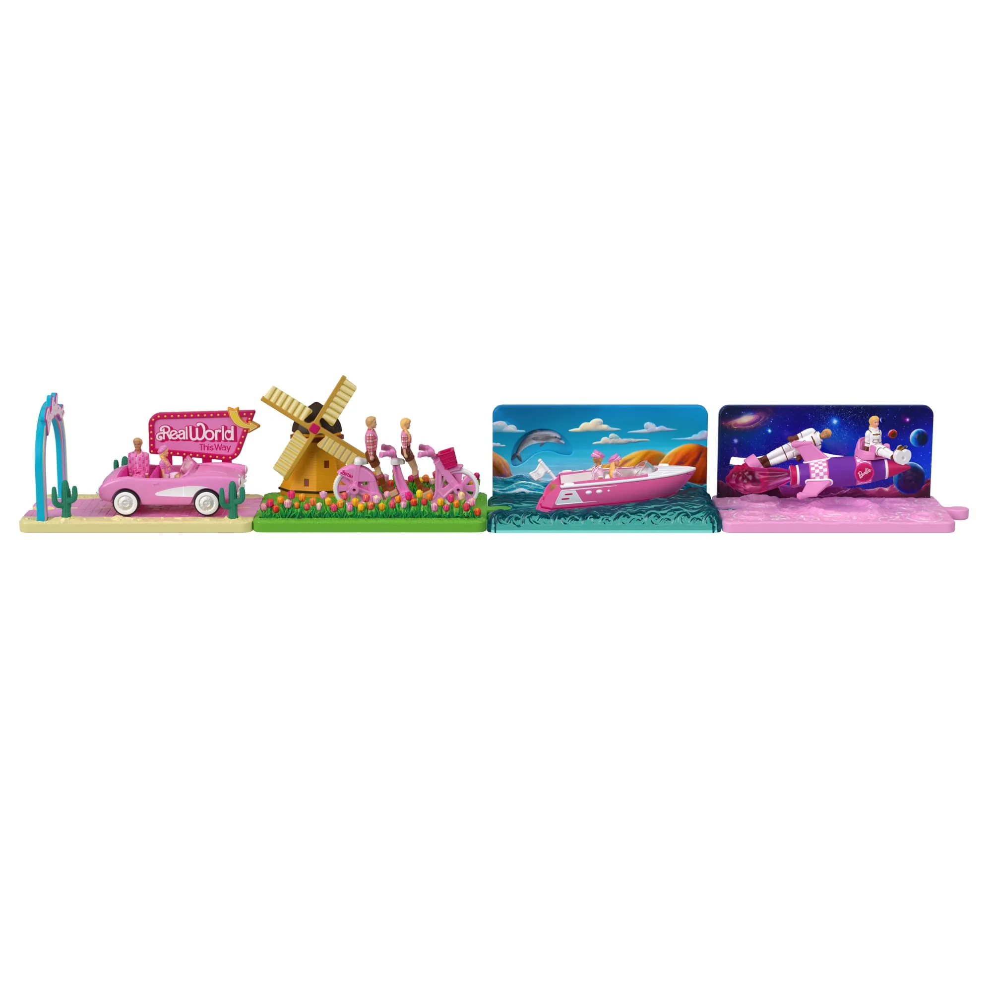 Barbie Mini BarbieLand Vehículo para Muñecas La Película Barbie y Ken "Mundo Real" - Image 3
