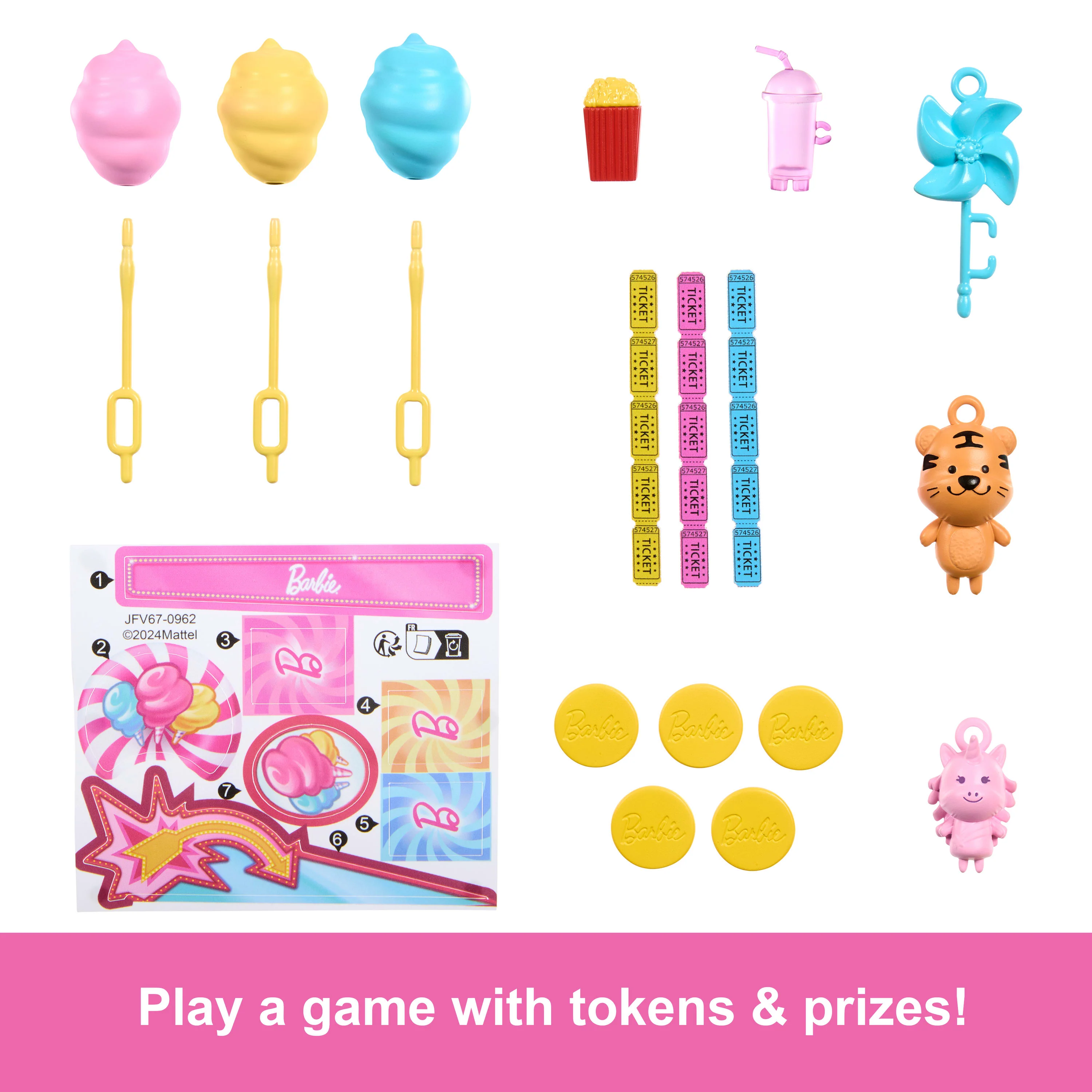 Barbie Mysteries: Beach Detectives Malibu Doll, Cotton Candy Game Playset & Accessories - Image 5