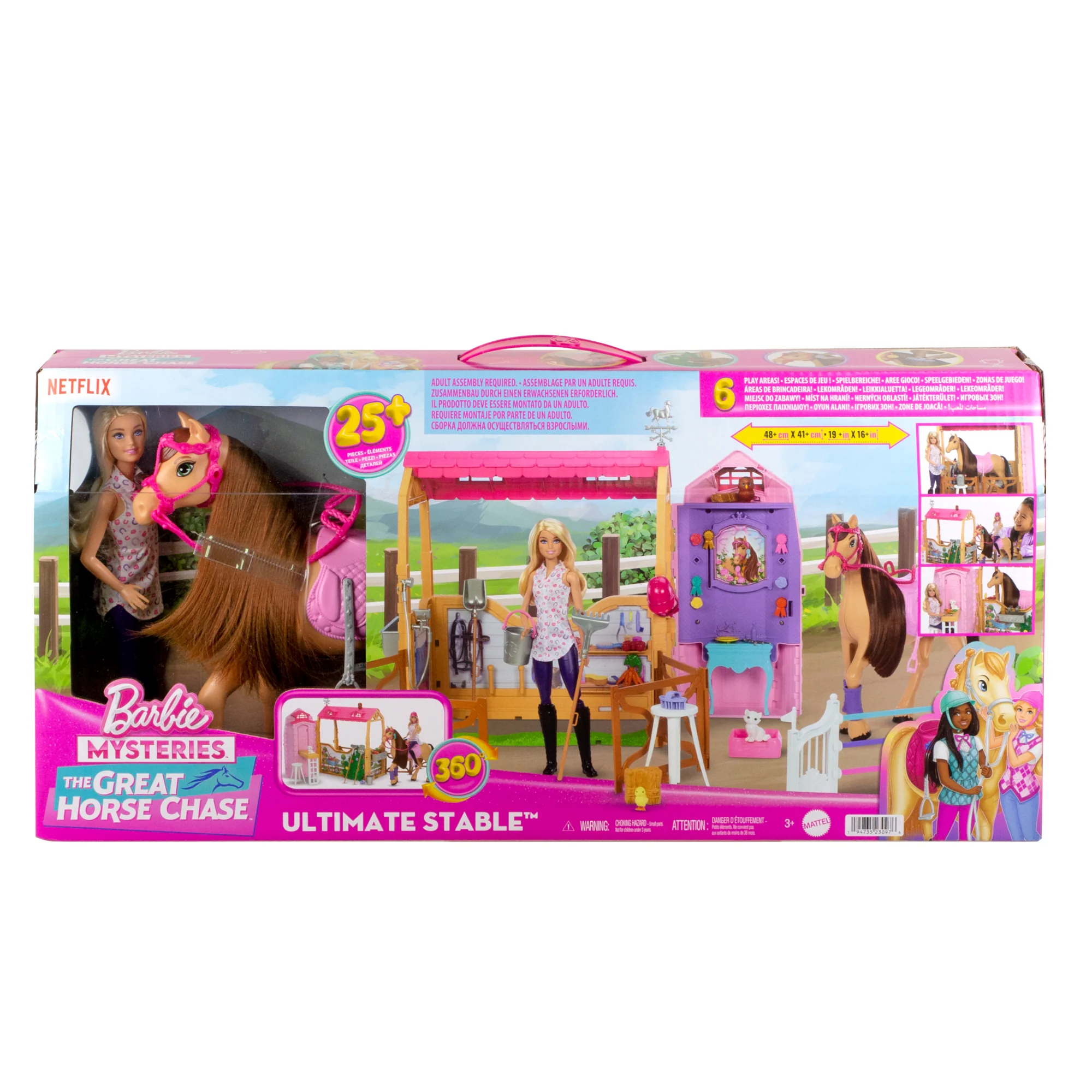 Barbie Mysteries: The Great Horse Chase Stable Playset With Doll, Toy Horse & Accessories, 25+ Pieces - Image 6