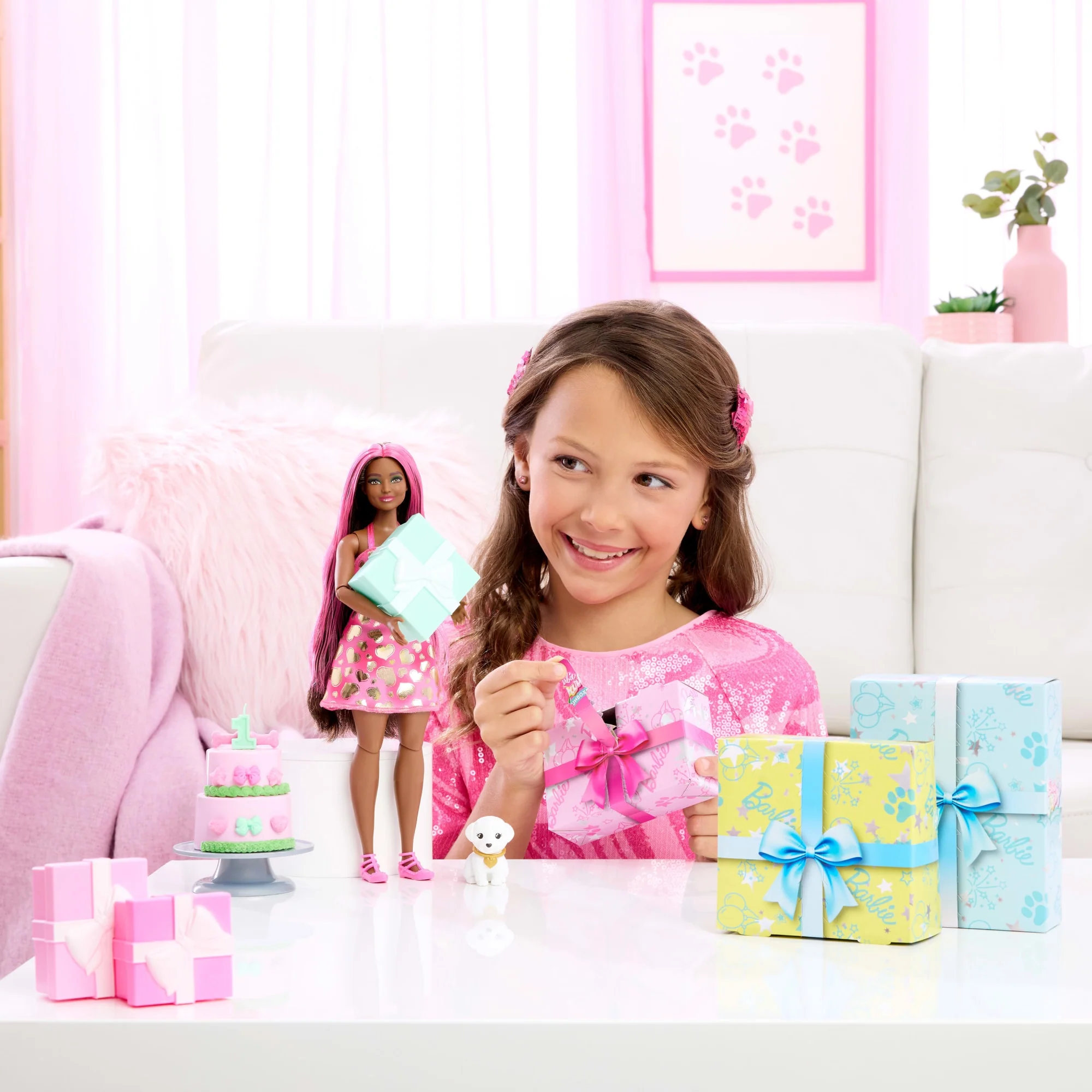 Barbie Party Unboxed Boneca Festa de Animais Vestido Roxo - Image 2