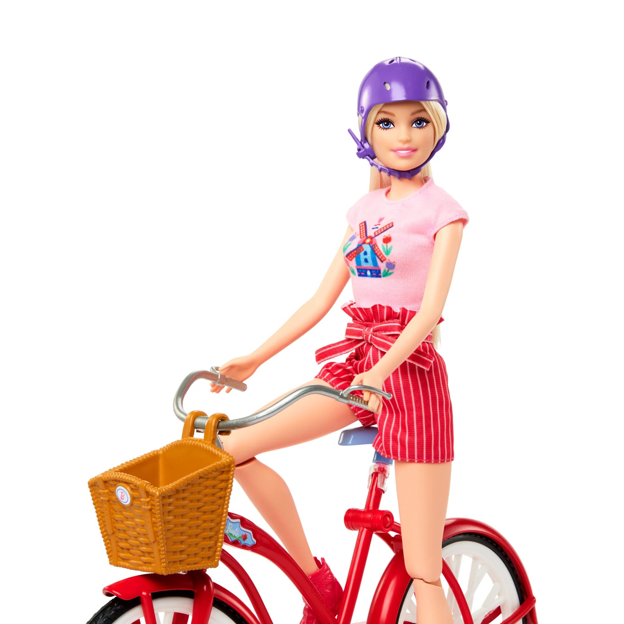Barbie Pink Passport Holland Doll Set With Bicycle, CloThes, & Travel Accessories - Image 4