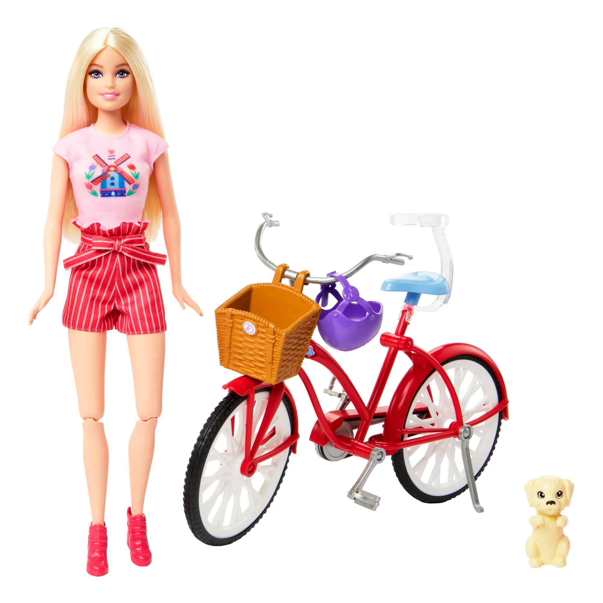 Barbie Pink Passport Holland Doll Set With Bicycle, CloThes, & Travel Accessories - Image 5