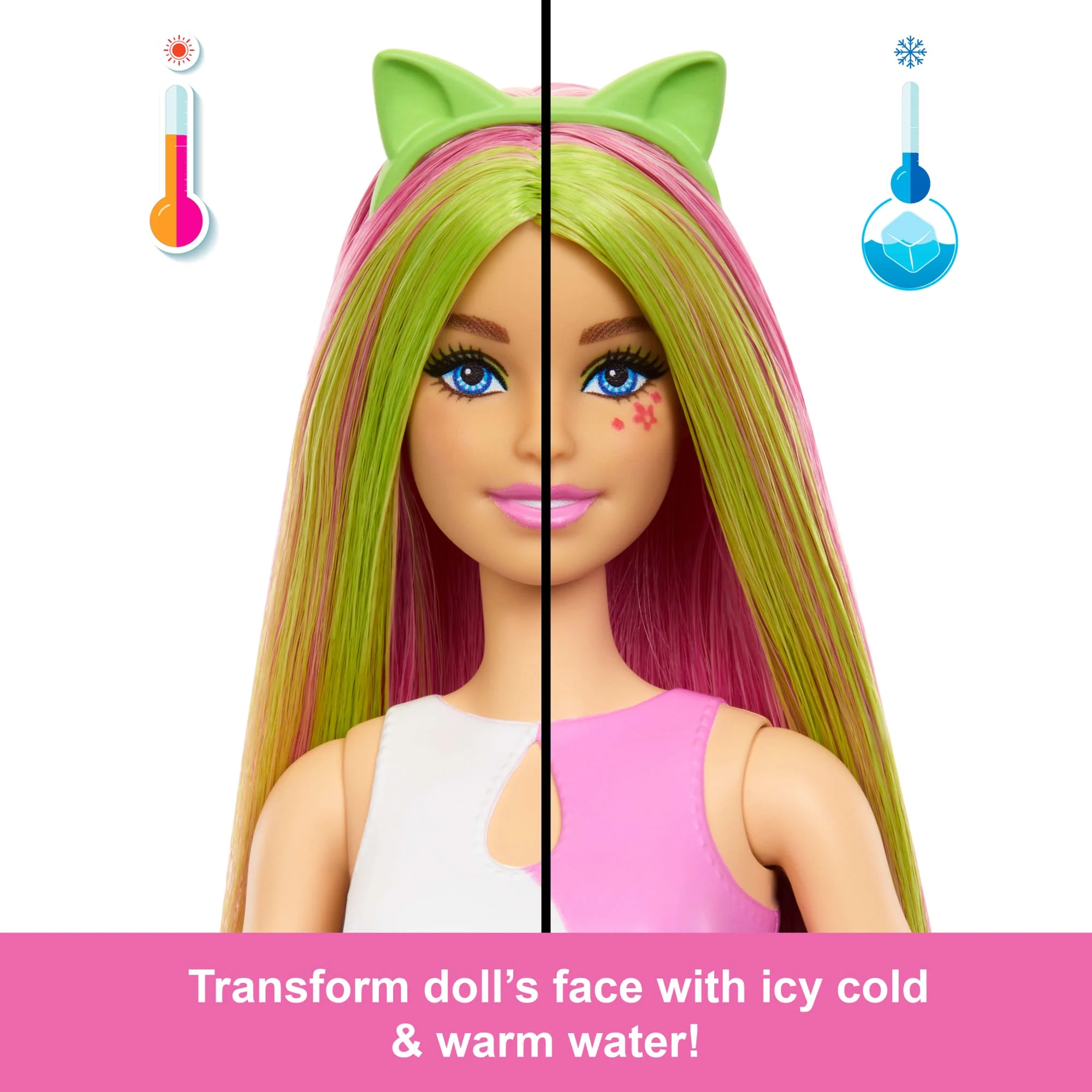 Barbie Pop Reveal Shakes Series Doll & Accessories Set, Scented Cute Kitten Fashion Doll - Image 5