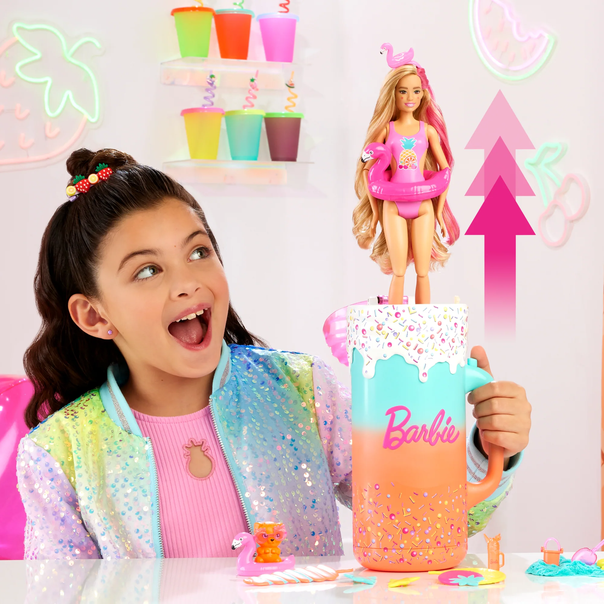 Barbie Pop Reveal Rise & Surprise Gift Set With Scented Doll, Squishy Scented Pet & More, 15+ Surprises - Image 2