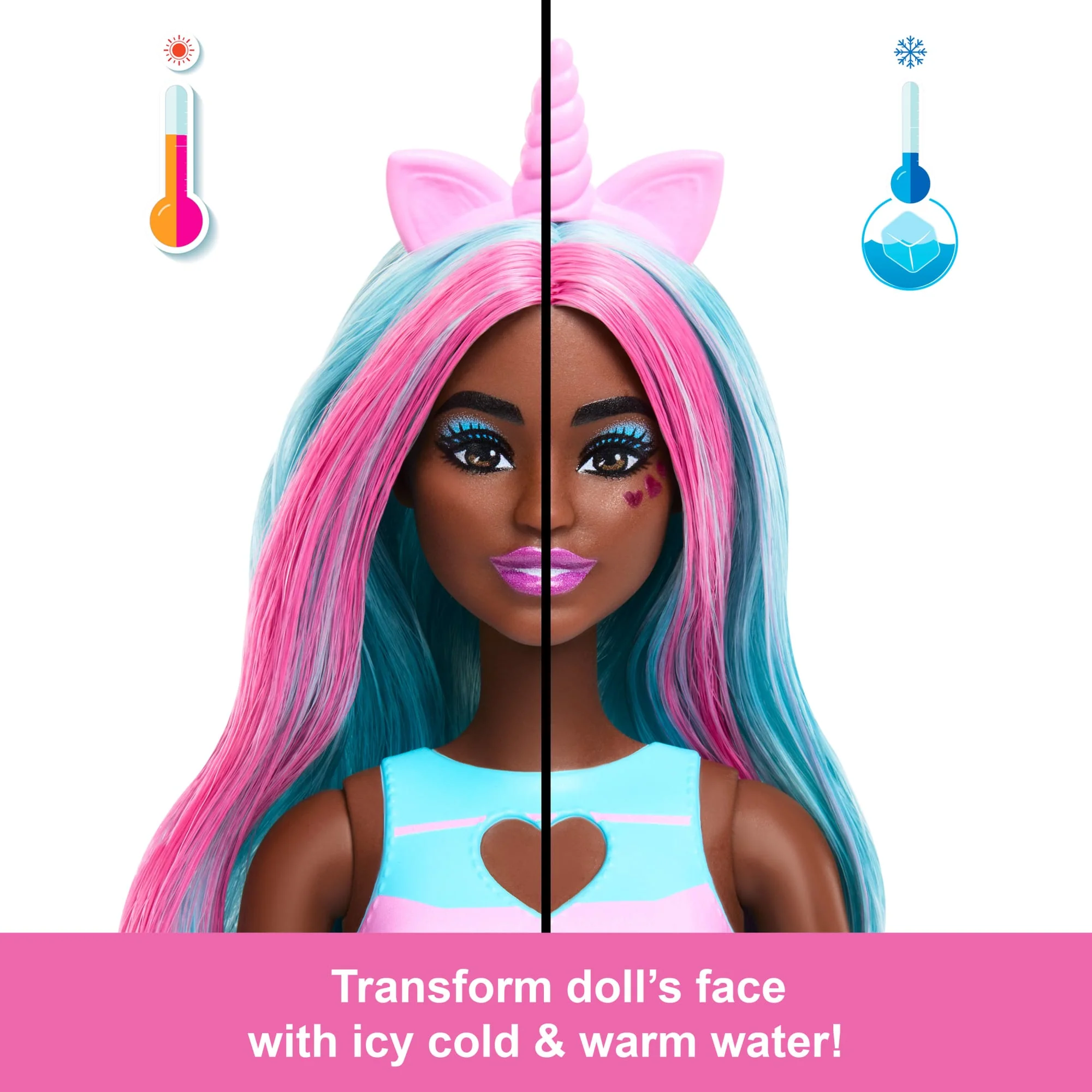 Barbie Pop Reveal Shakes Series Doll & Accessories Set, Scented Sweet Unicorn Fashion Doll - Image 5
