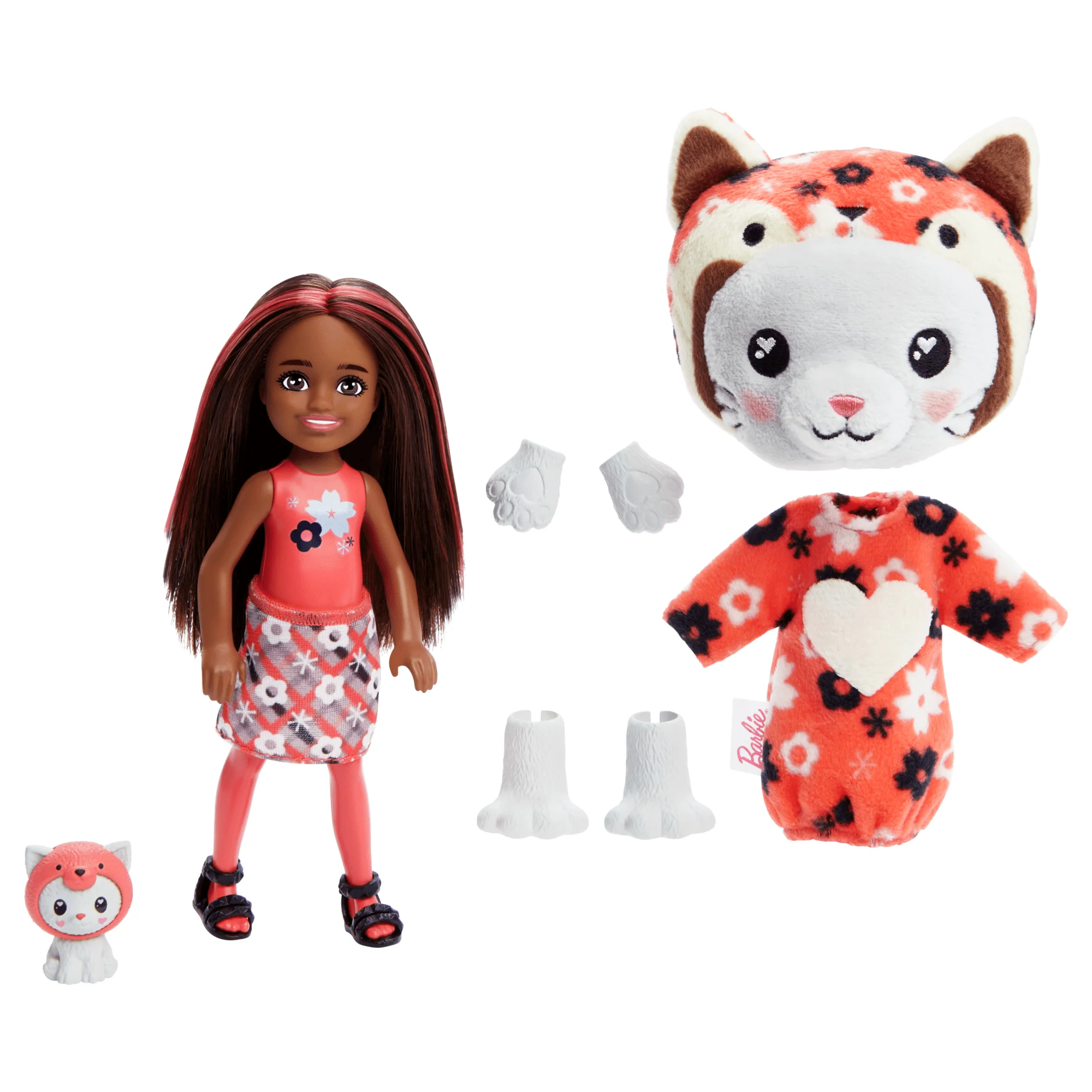 Barbie-Chelsea Cutie Reveal-Poupée en Costume, Chaton Panda Roux - Image 3