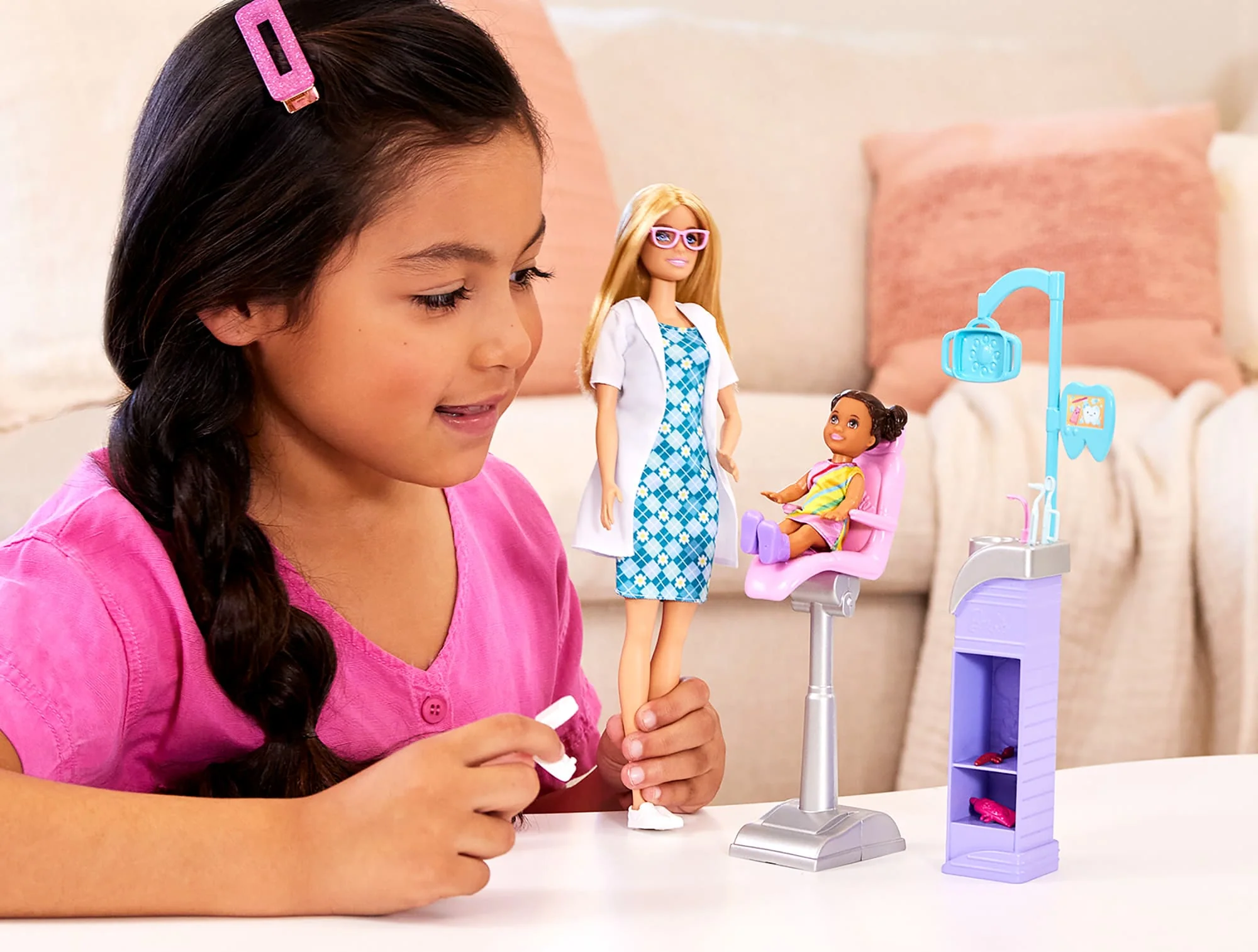 Barbie-Métiers-Coffret Poupée Barbie dentiste et Accessoires - Image 2