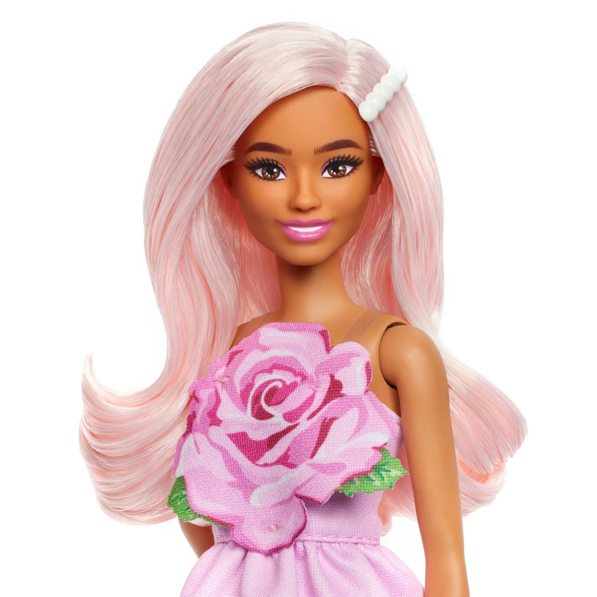 Barbie® Poupée Barbie Fashionistas Robe Sans Bretelle Rose - Image 3