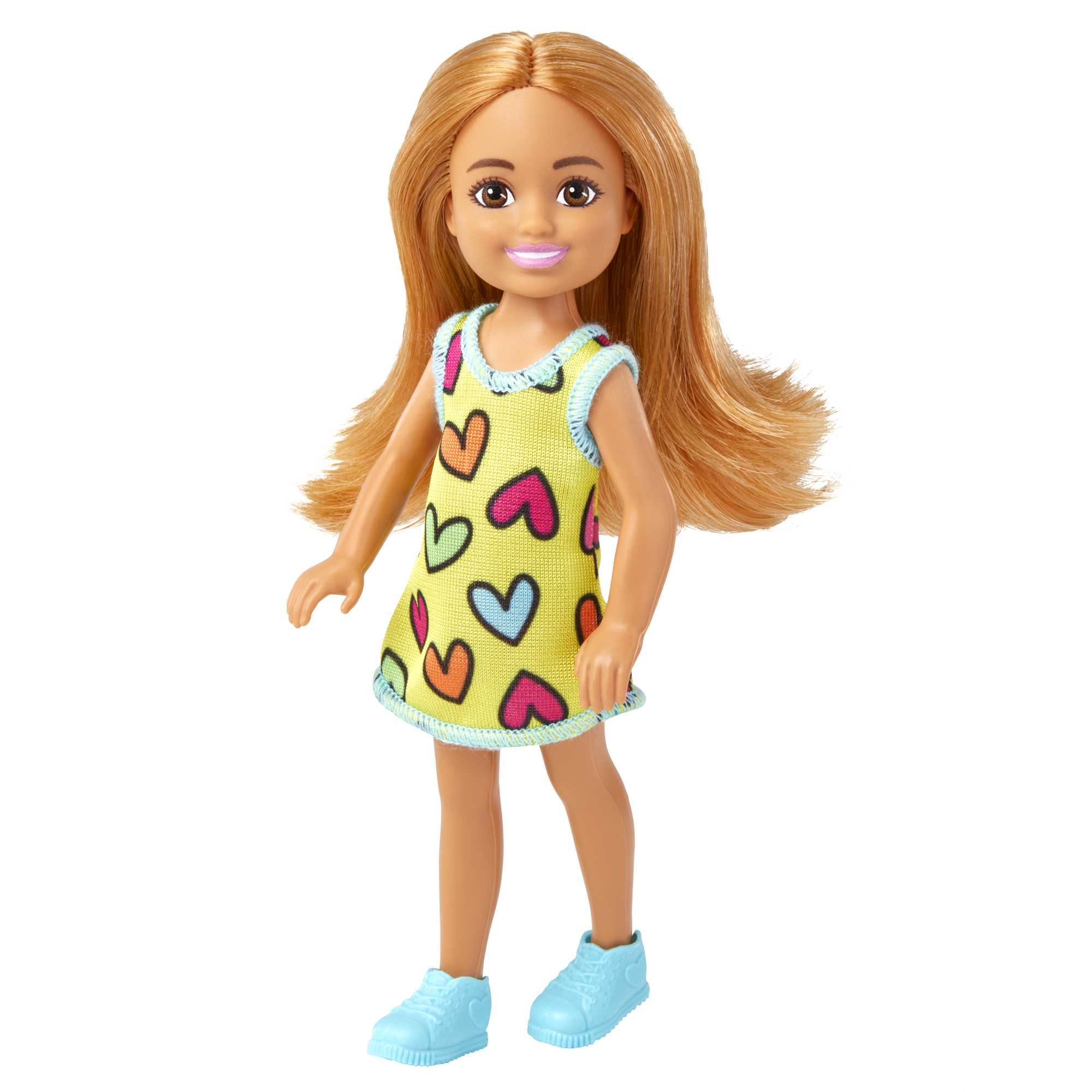 Barbie-Poupée Chelsea-Petite Poupée Avec Robe à Imprimé Cœurs Amovible Avec Cheveux Blonds et Yeux Bleus - Image 4