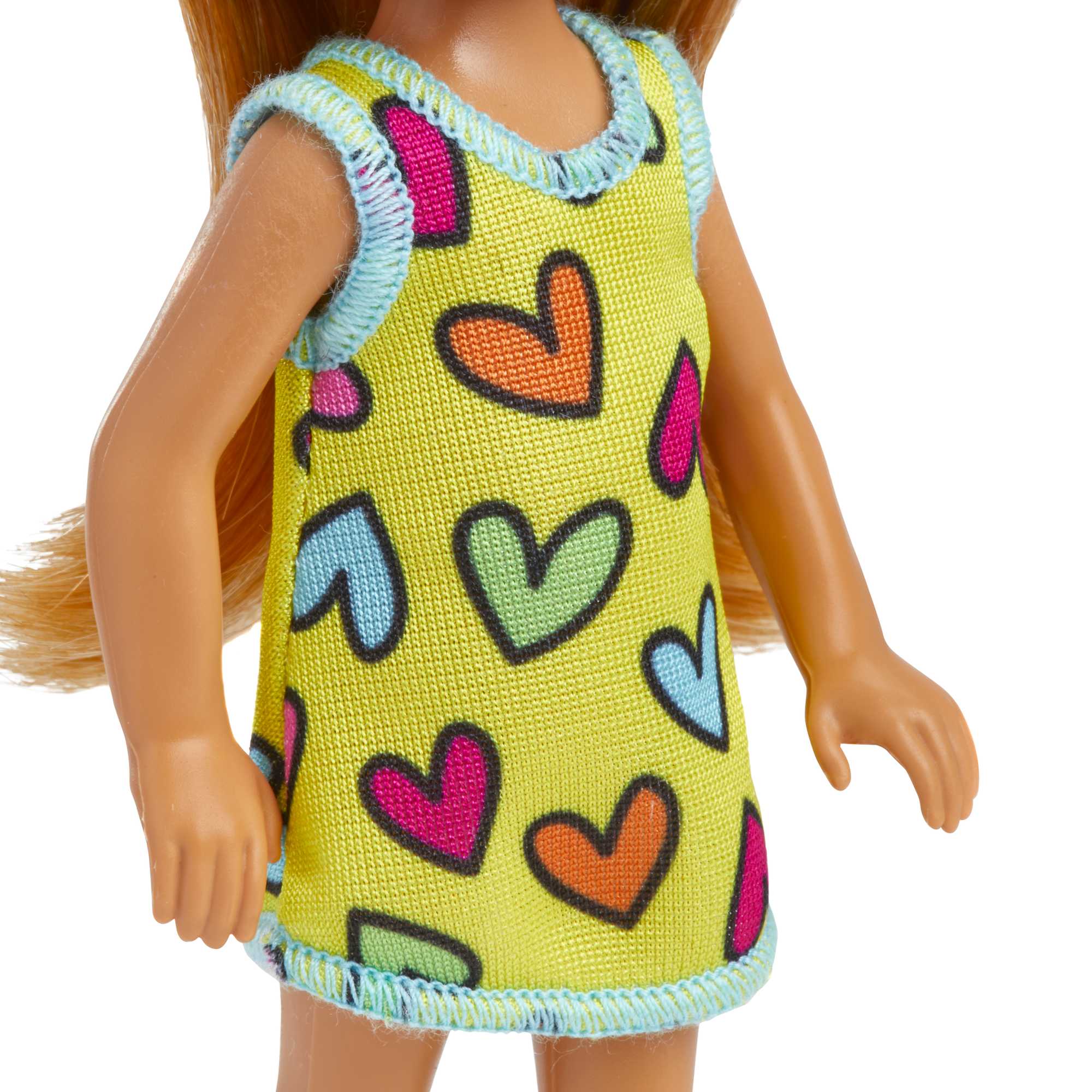 Barbie-Poupée Chelsea-Petite Poupée Avec Robe à Imprimé Cœurs Amovible Avec Cheveux Blonds et Yeux Bleus - Image 5
