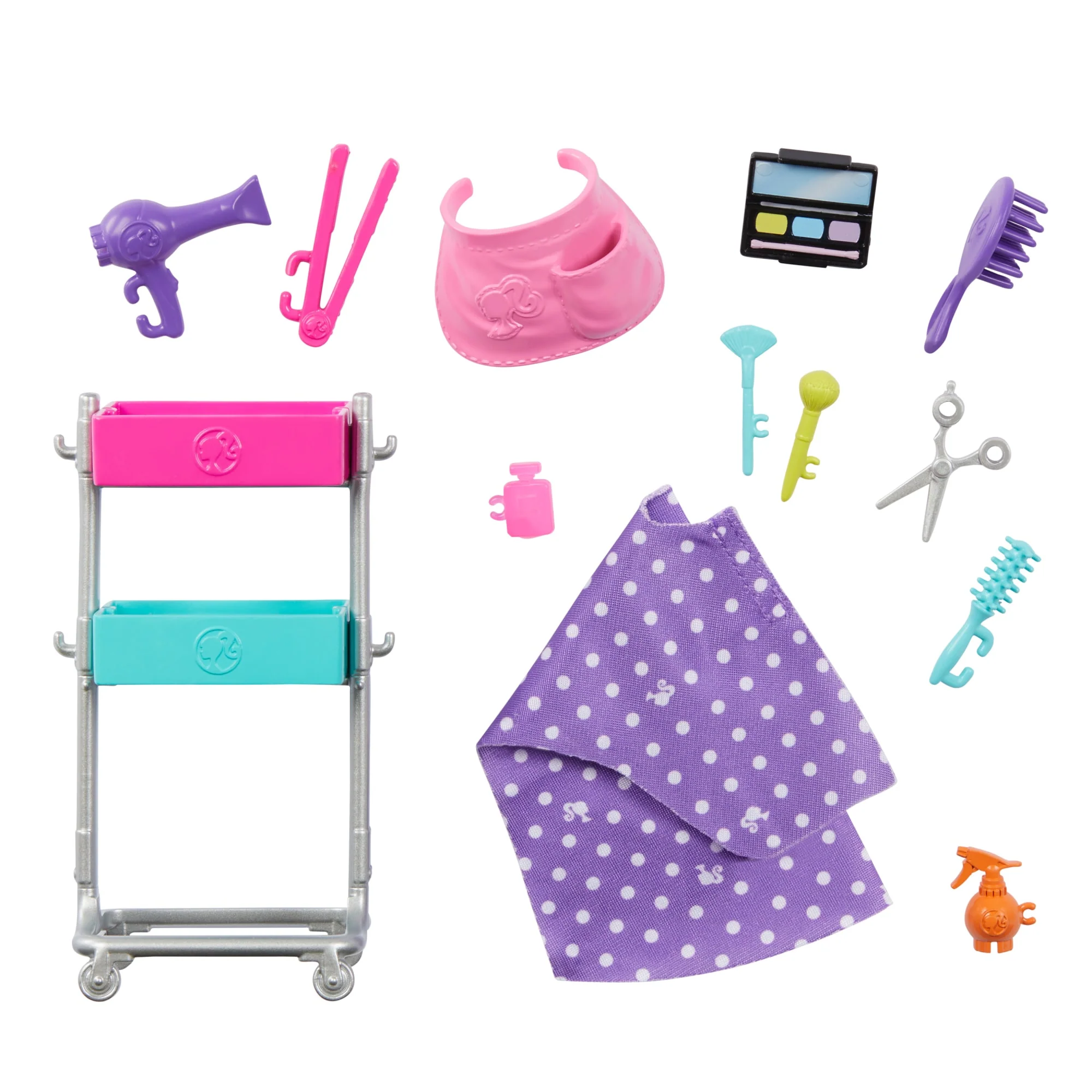 Barbie Malibu Coffret de Jeu Poupée Coiffeuse et 14 Accessoires - Image 5