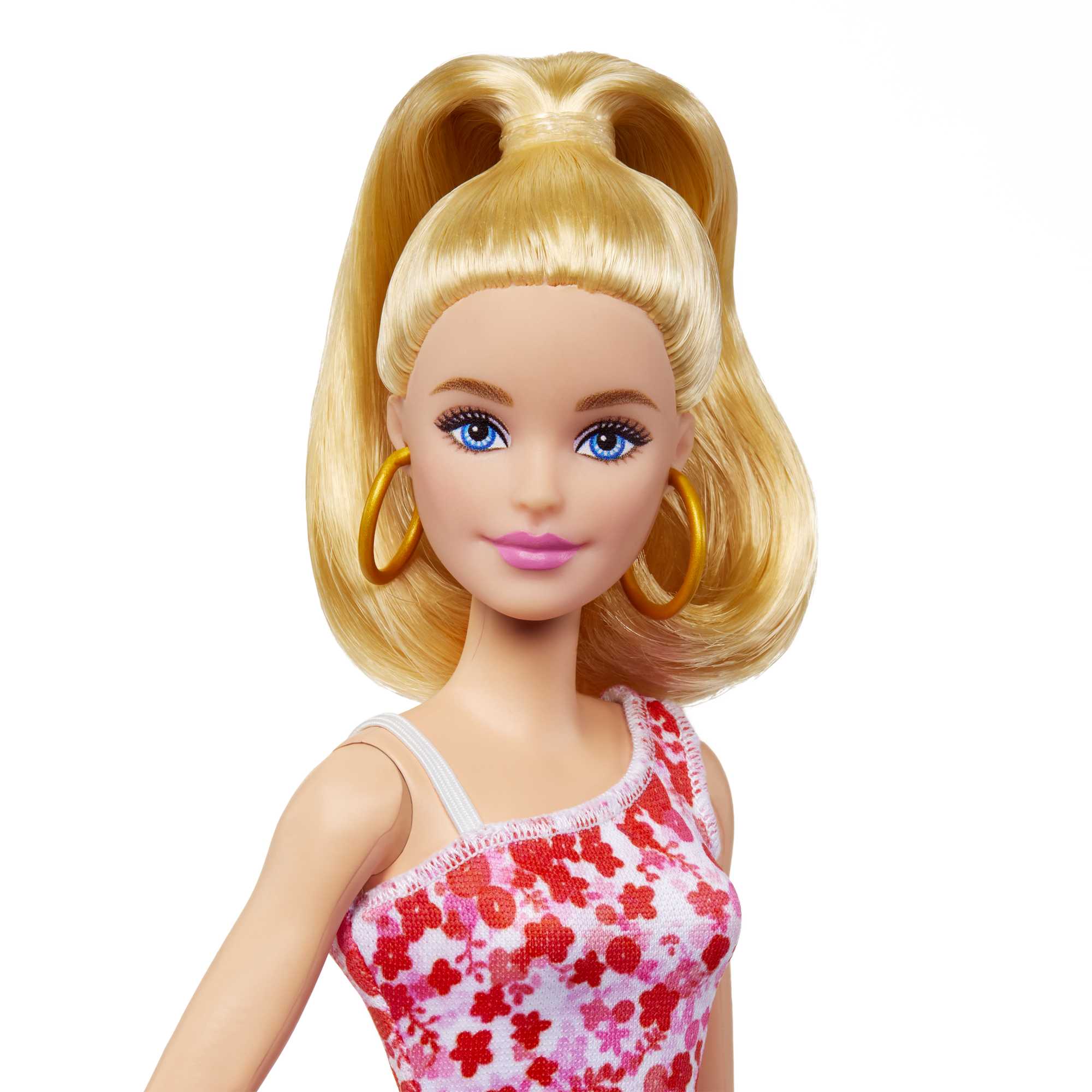 Barbie Fashionistas 205–Poupée Queue de Cheval, Robe à Fleurs - Image 2