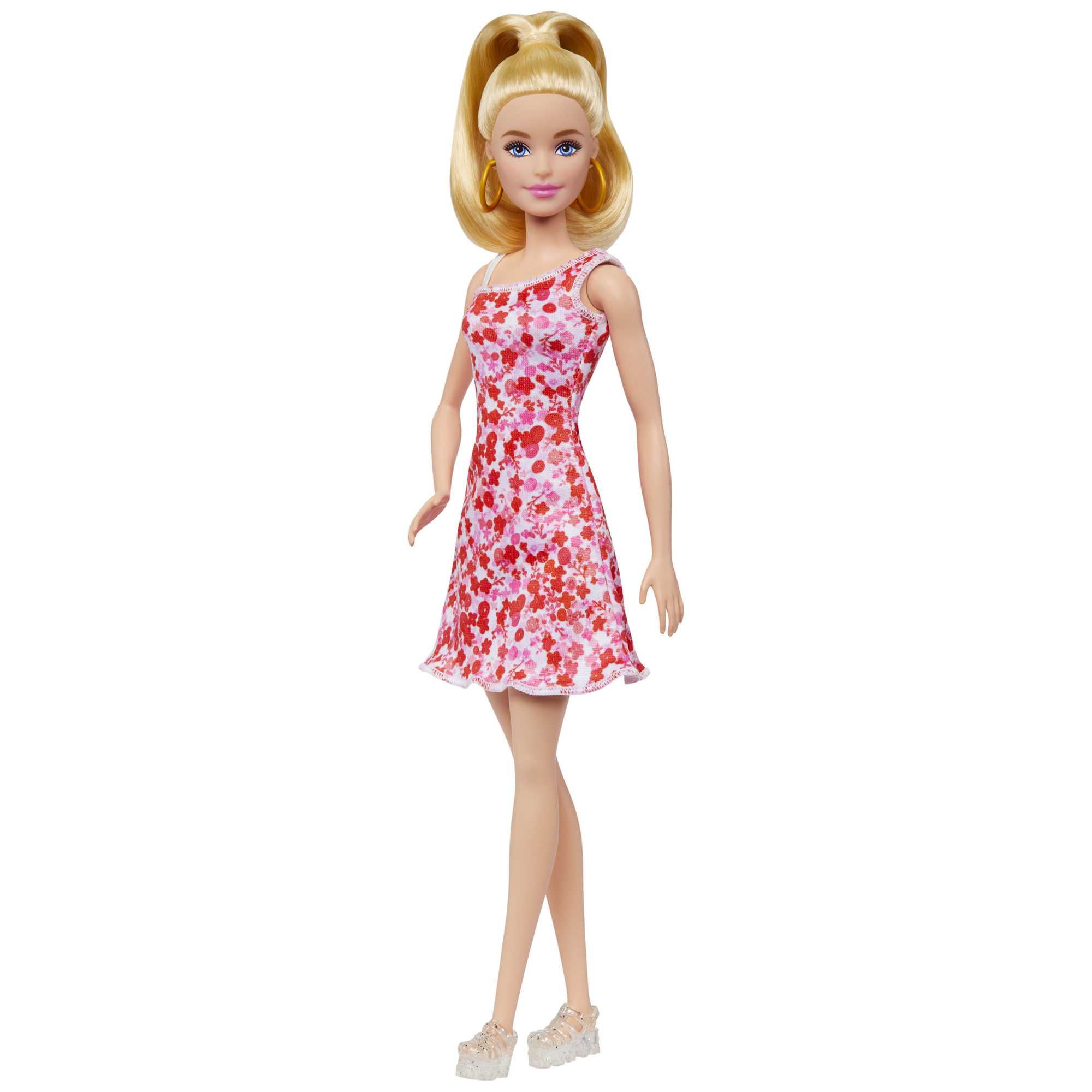 Barbie Fashionistas 205–Poupée Queue de Cheval, Robe à Fleurs - Image 4