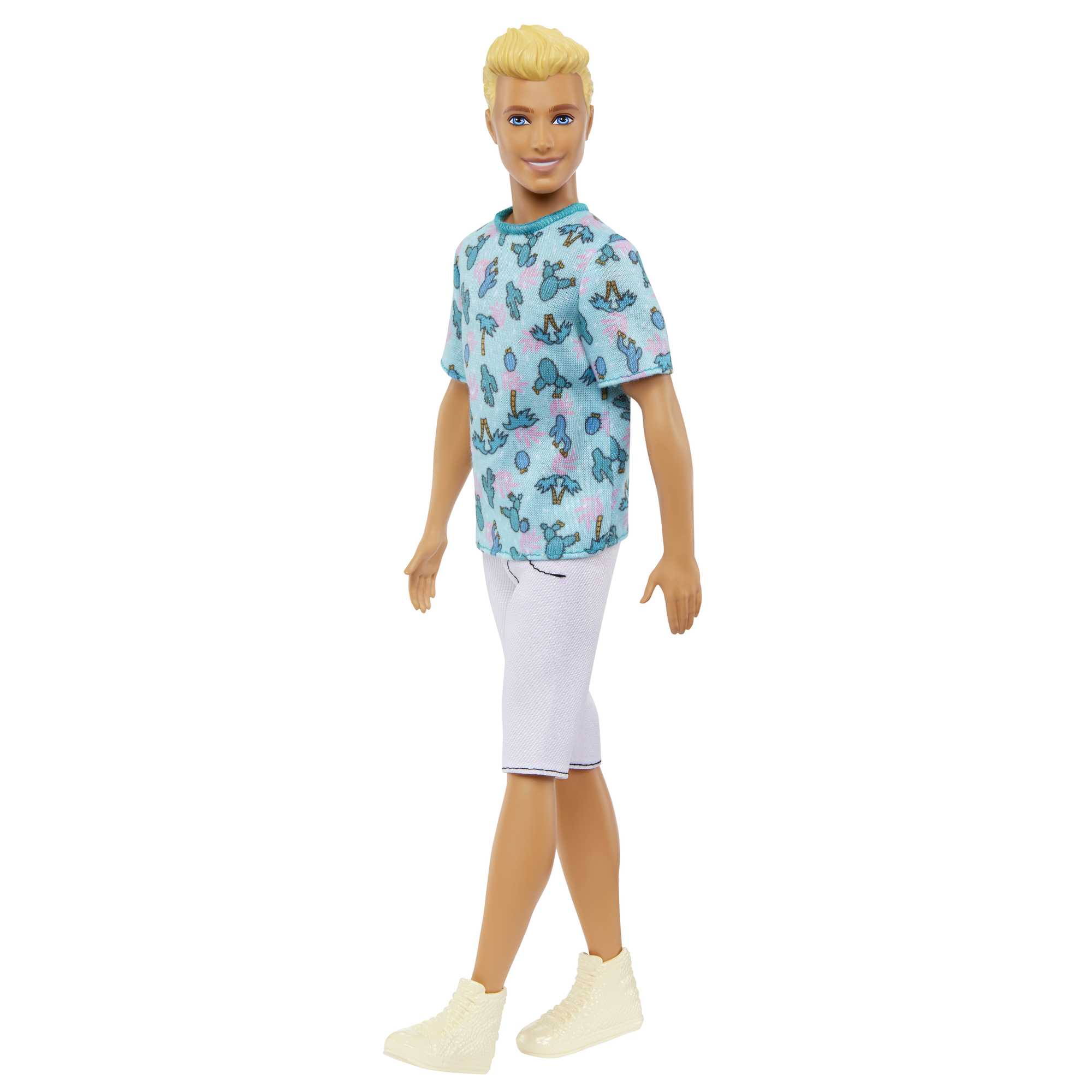 Barbie Fashionistas Ken Poupée 211, Cheveux Blonds, T-Shirt Cactus - Image 5