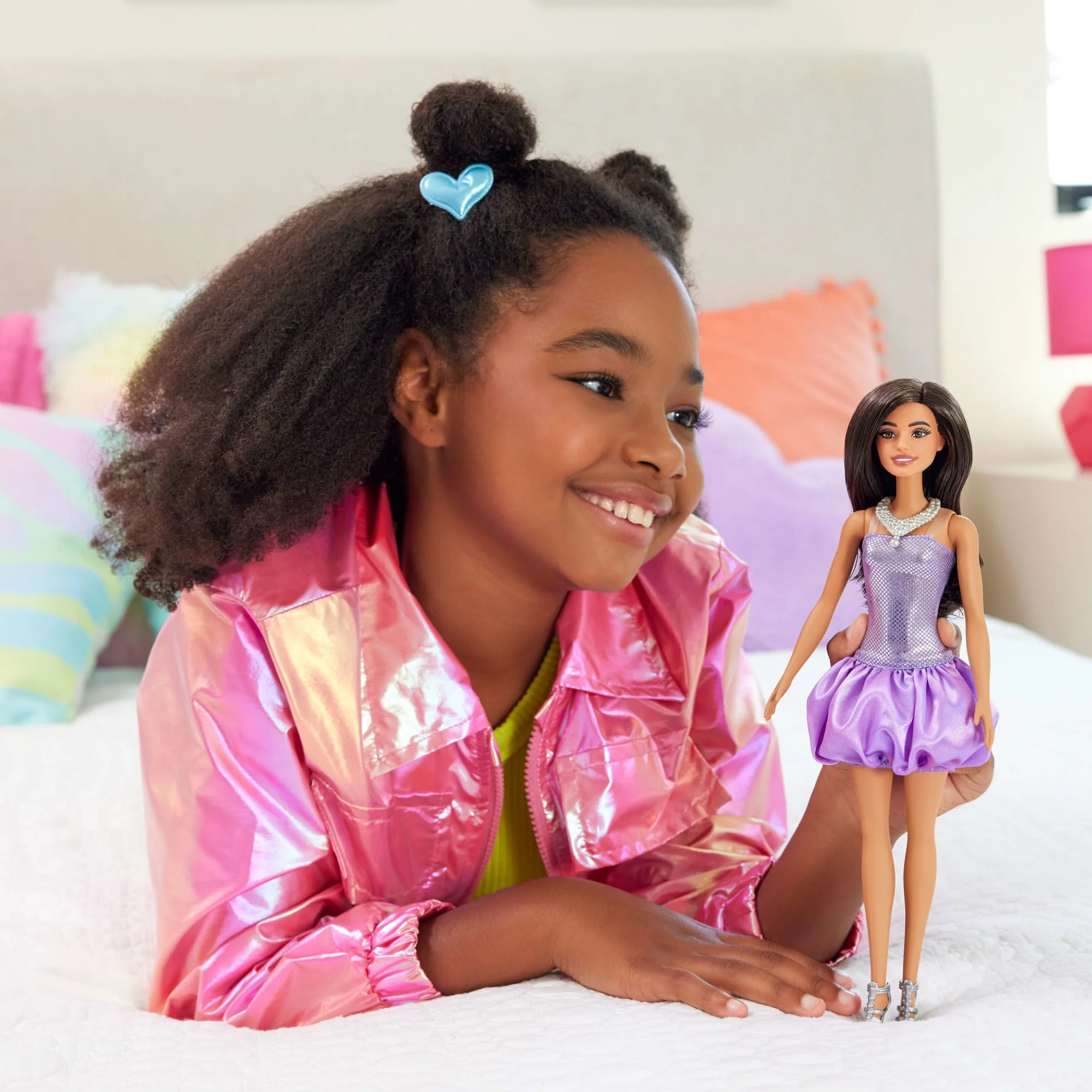 Barbie  Fashionistas  Poupée234, Cheveux Bruns, Robe Pailletée - Image 2