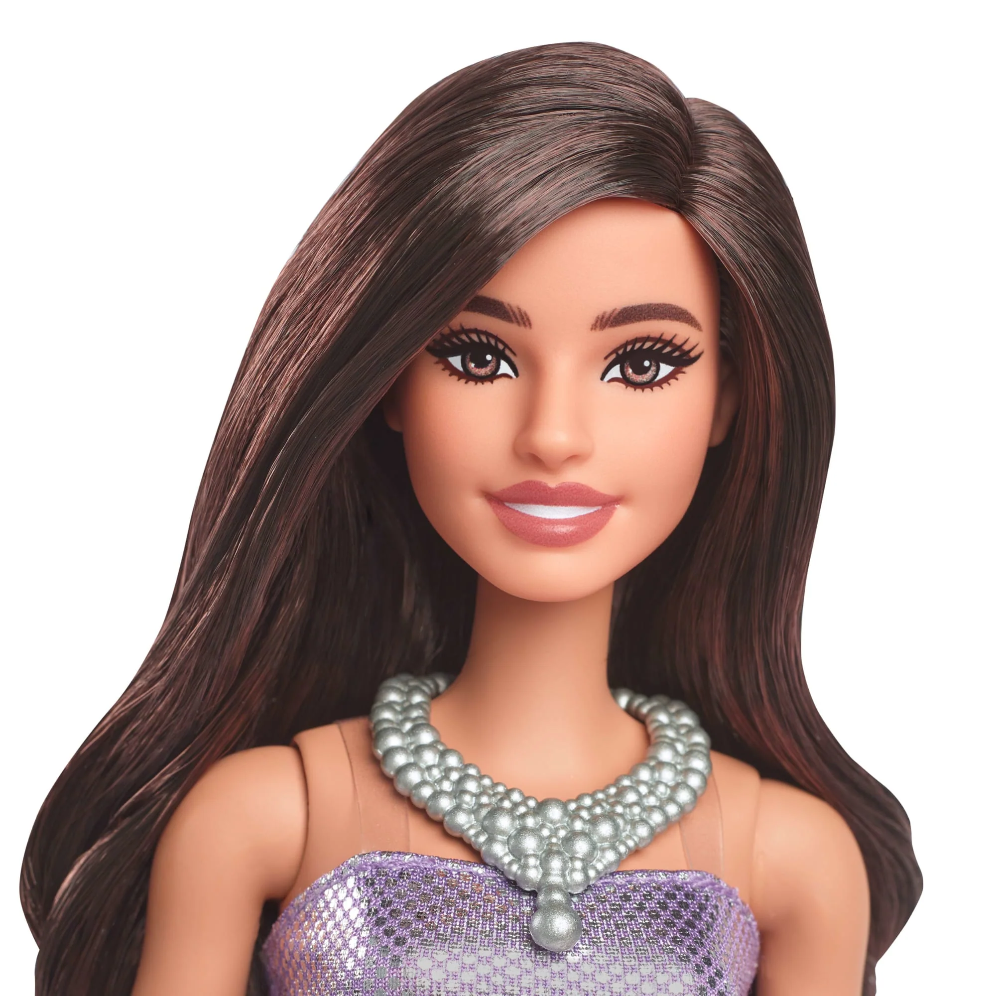 Barbie  Fashionistas  Poupée234, Cheveux Bruns, Robe Pailletée - Image 3