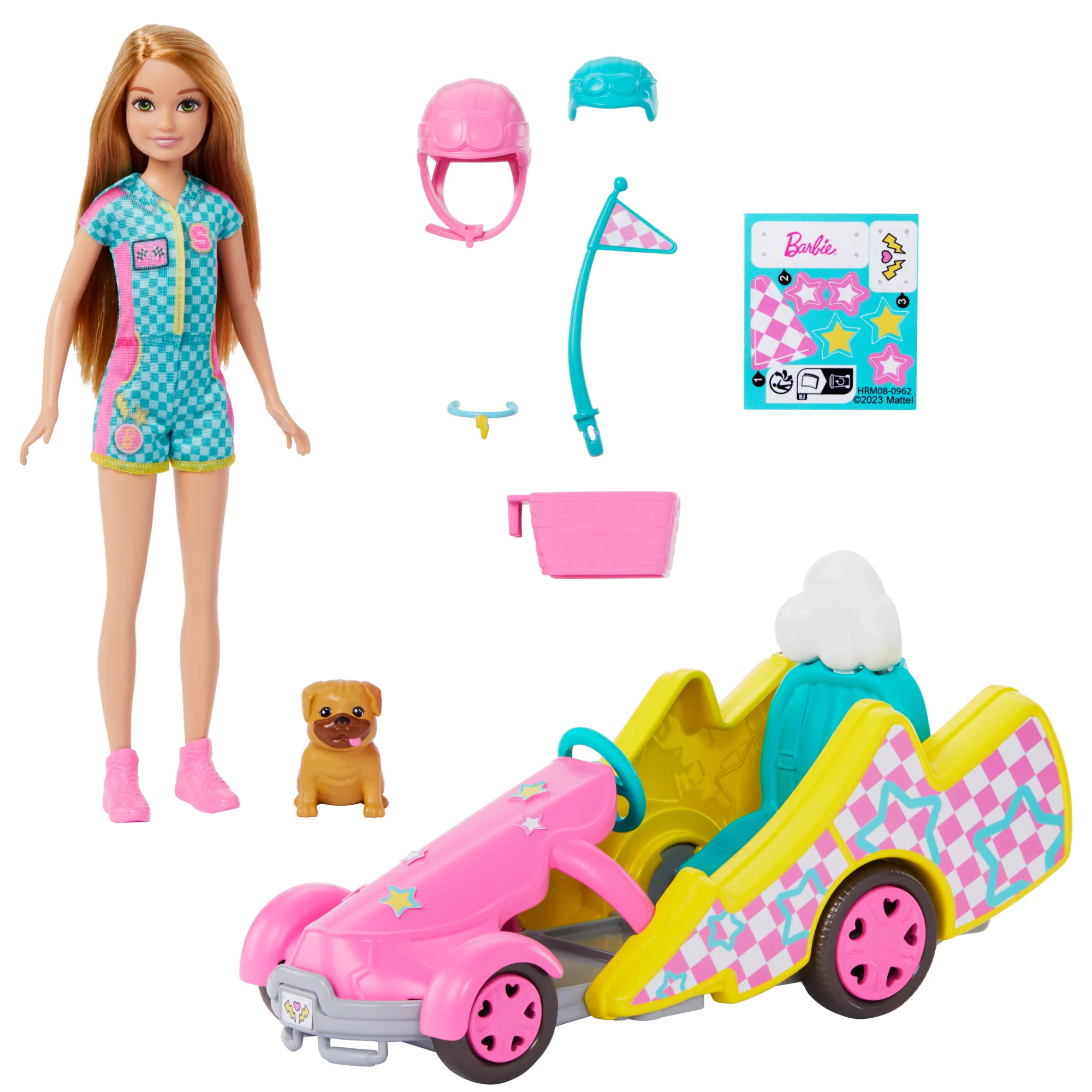 Barbie-Poupée Stacie Karting, Avec Kart, Chien et Accessoires - Image 4