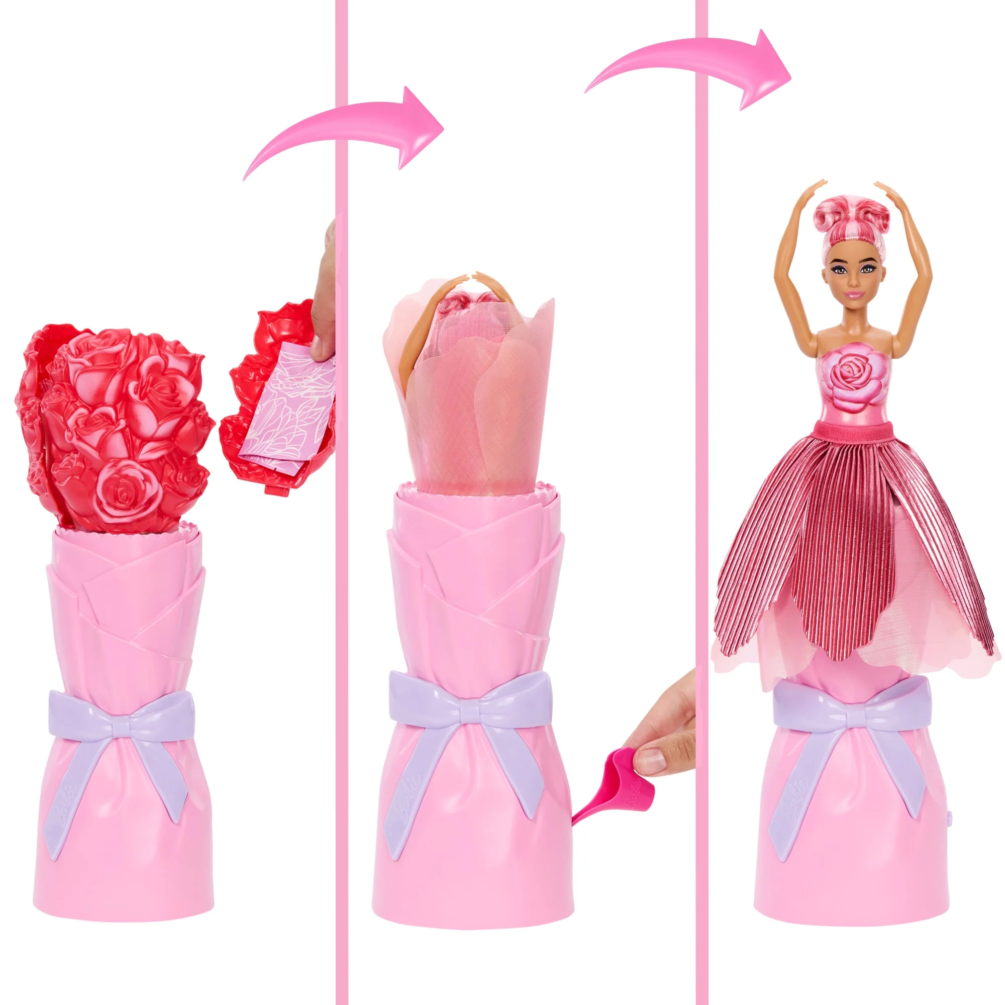 Barbie Reveal Petal Pop Rosa Roja - Image 3